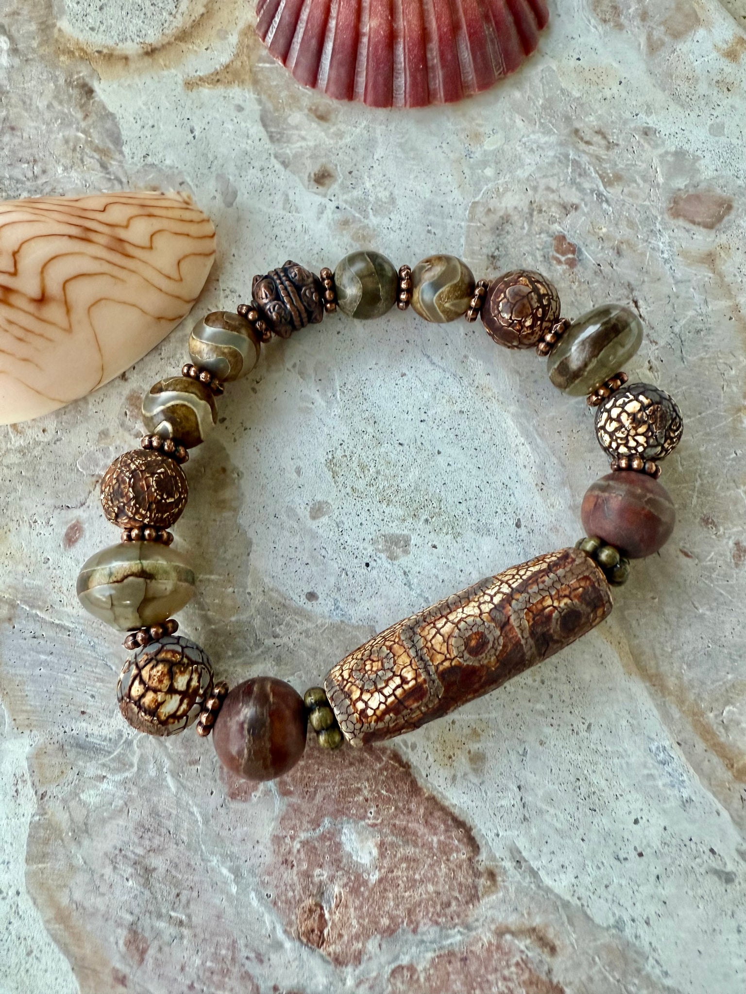 Mens Tibetan Three Eye Bracelet