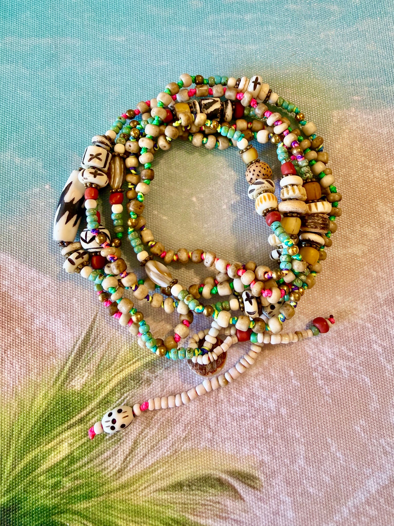 Island Spirit Tribal Charm Necklace