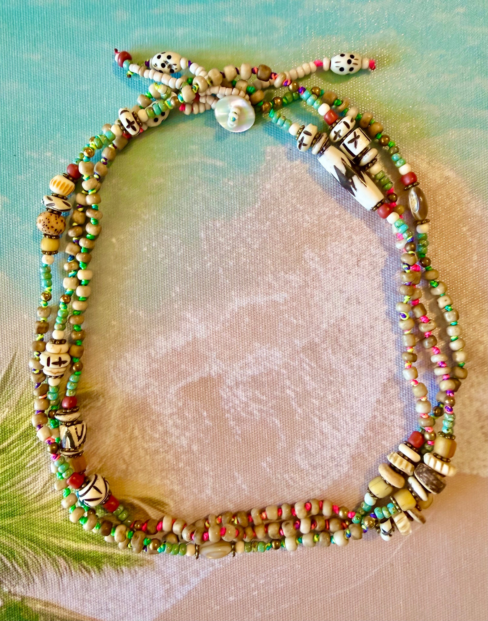 Island Spirit Tribal Charm Necklace