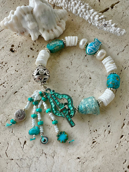 Turquoise Shell Bracelet