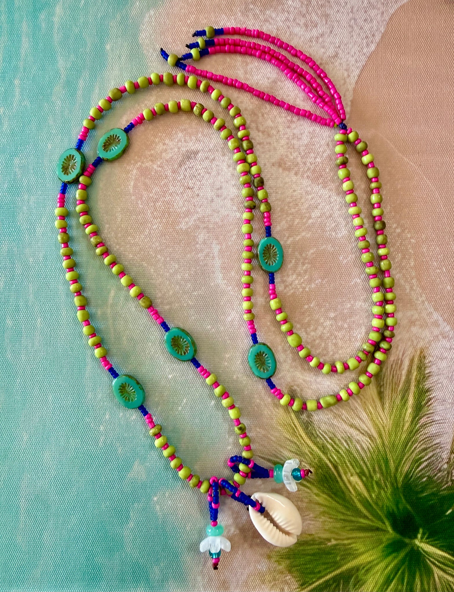 Tropical Island Beaded Shell Necklace