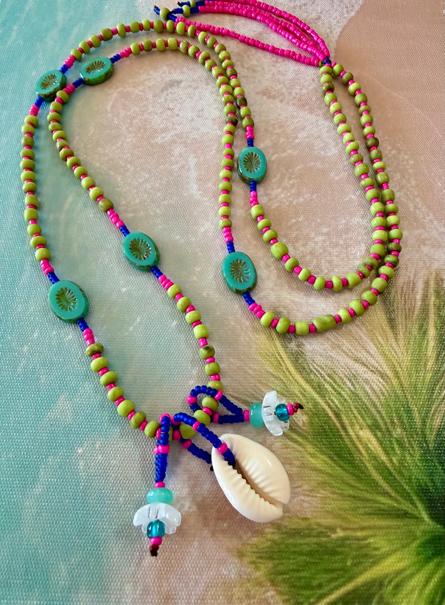 Tropical Island Beaded Shell Necklace