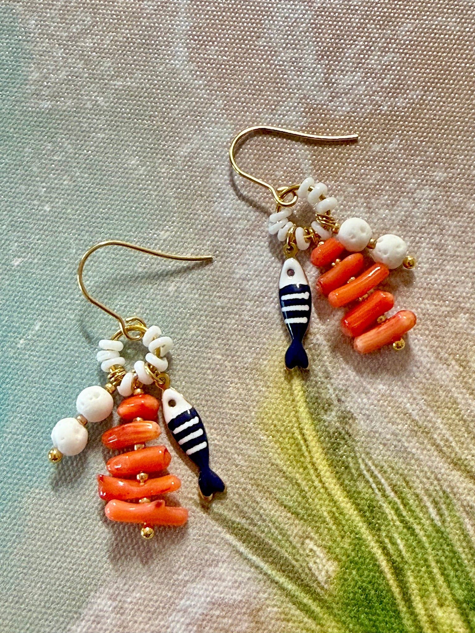 Coral Reef Fish Boho Earrings