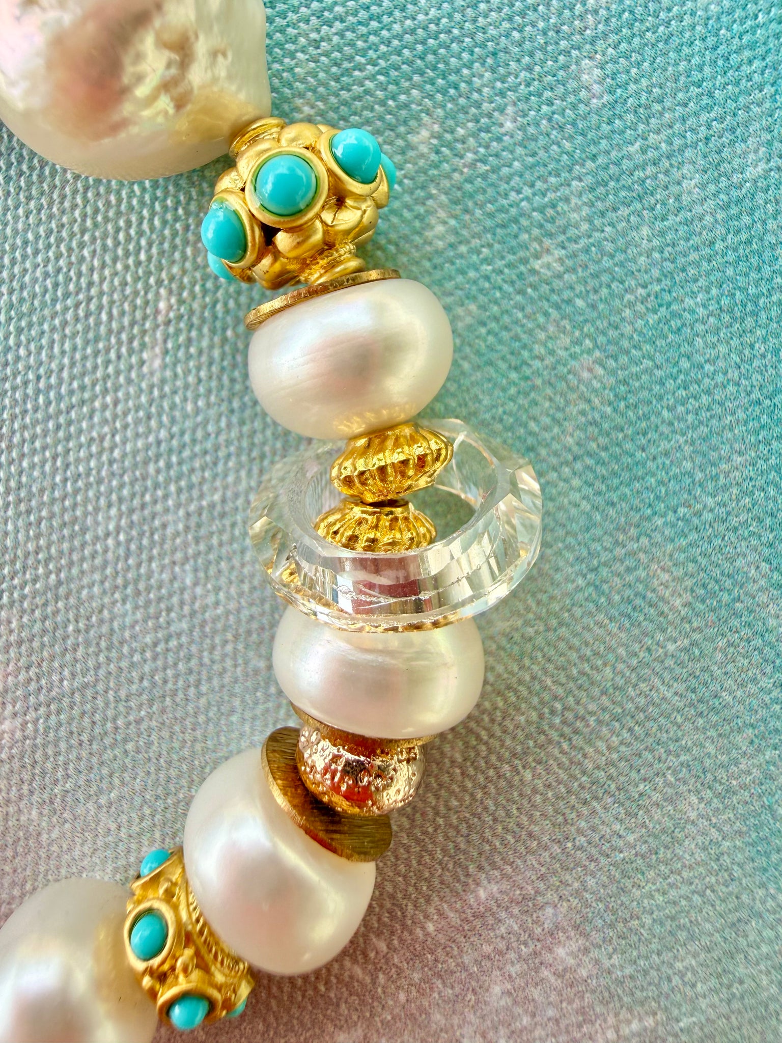 Ocean Pearl & Turquoise Luxe Bracelet