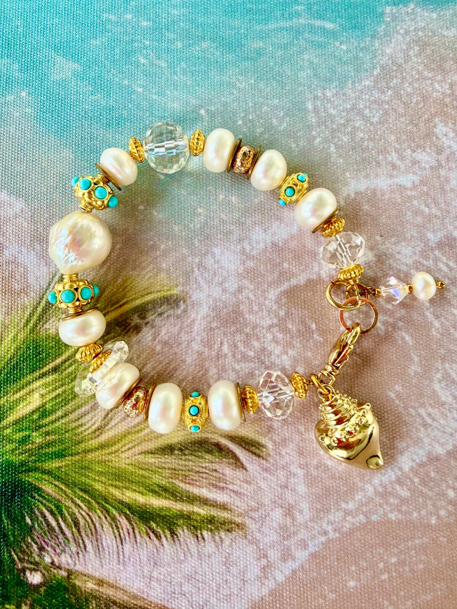 Ocean Pearl & Turquoise Luxe Bracelet