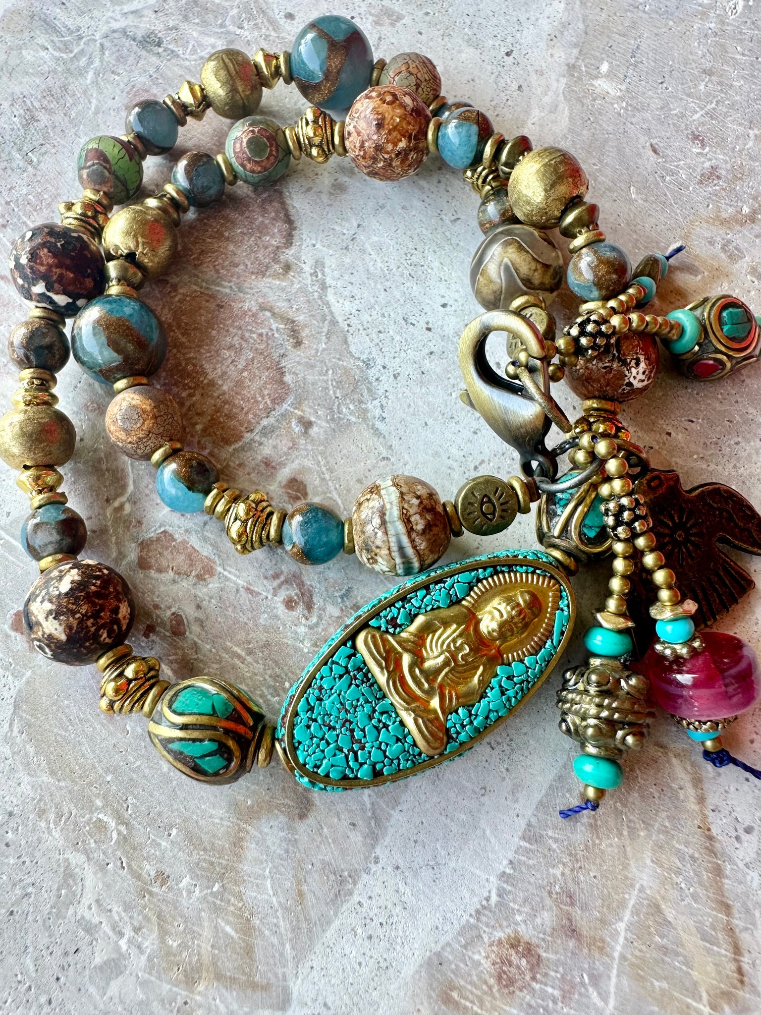 Indian Brass Beaded Bracelet