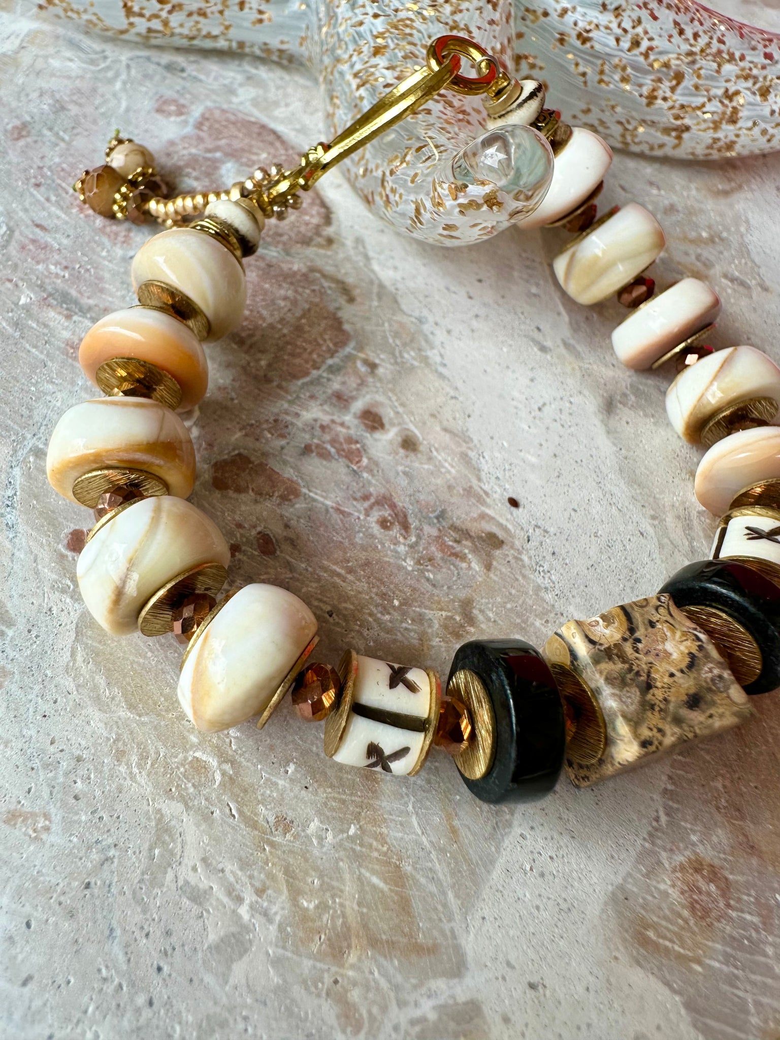 Beaded Shell Stone Bracelet