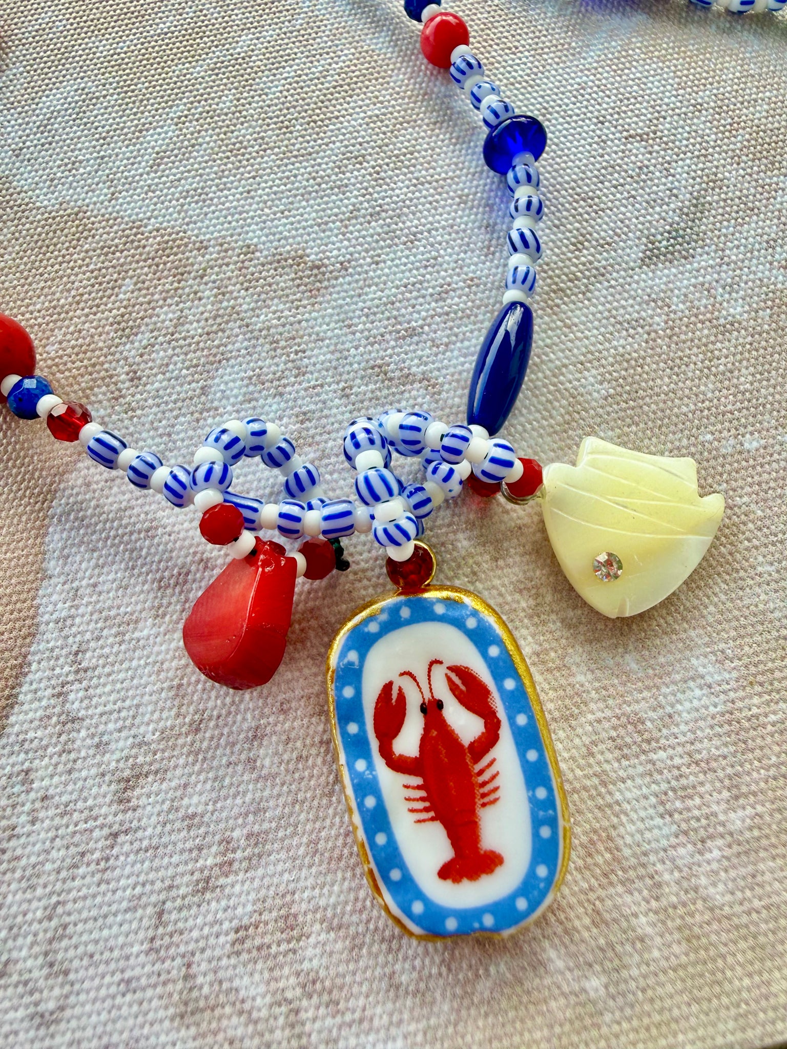 Coastal Mediterranean Shell Charm Necklace