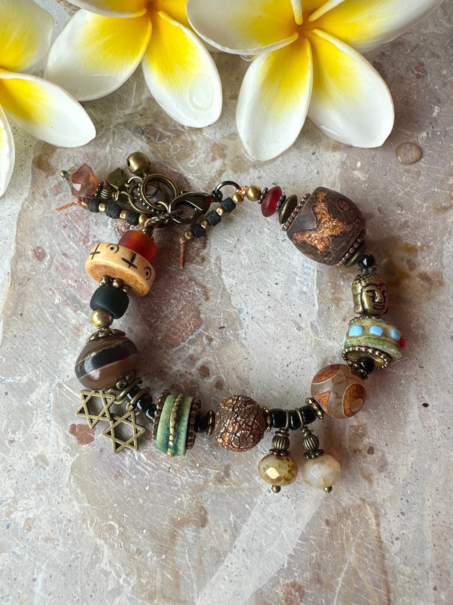 Stone Tibetan Buddhist Bracelet