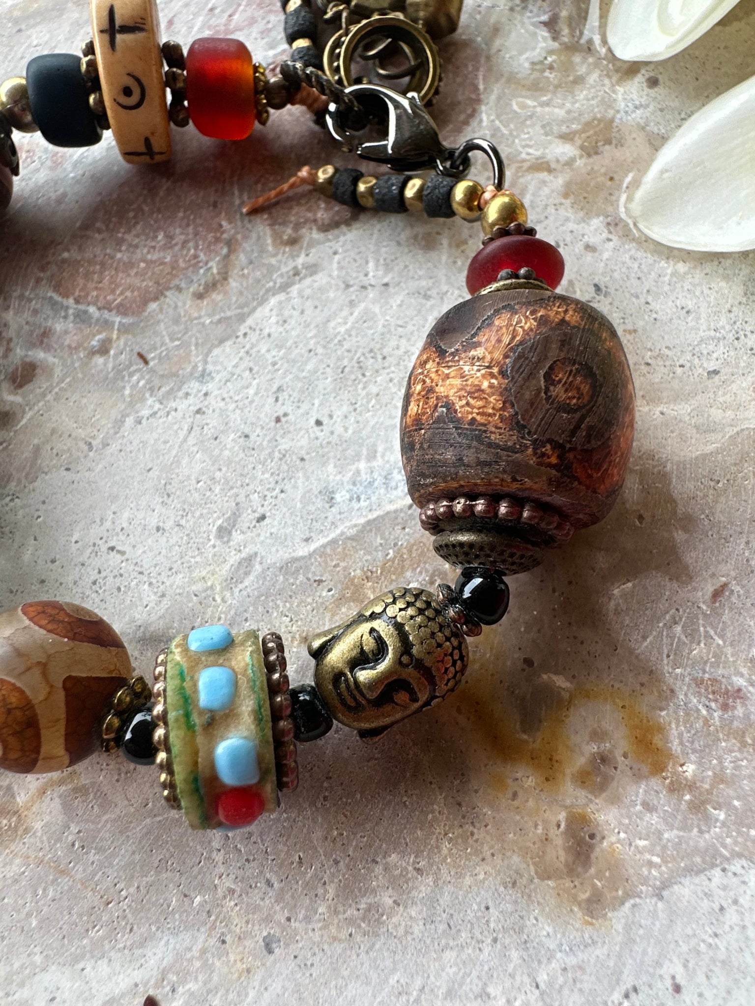 Stone Tibetan Buddhist Bracelet