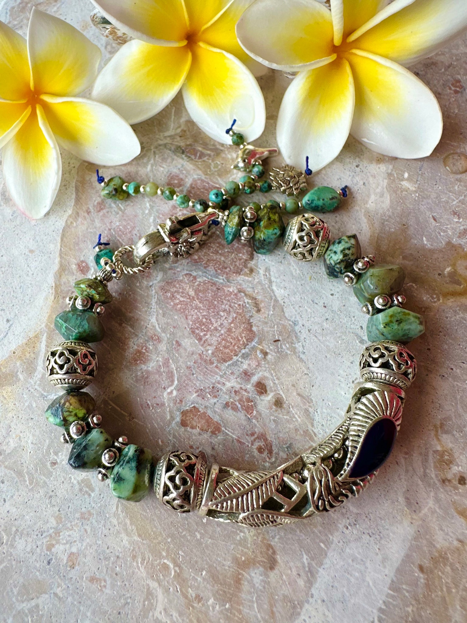 Indian Silver Turquoise Bracelet