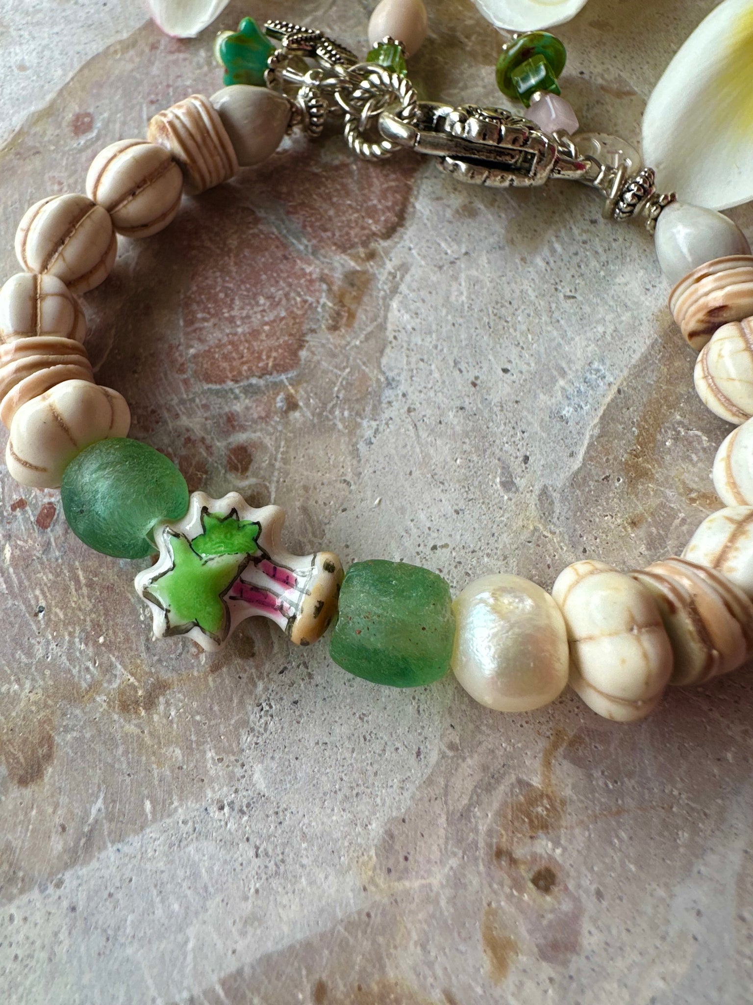 Beaded Beach Shell Bracelet