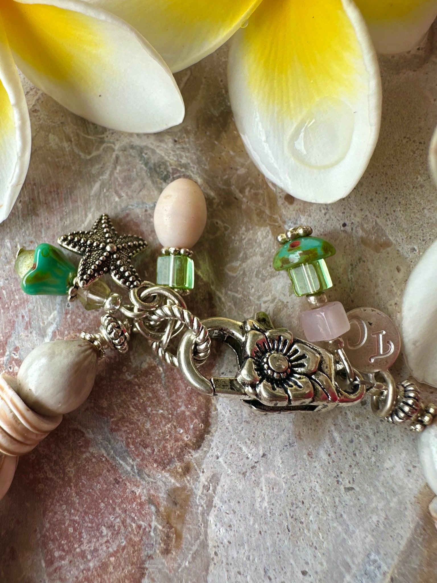 Beaded Beach Shell Bracelet