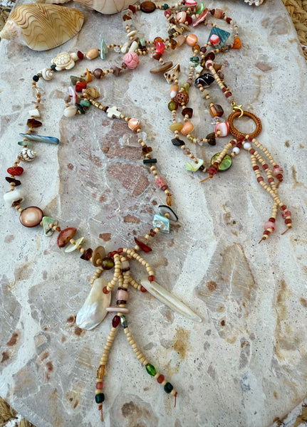 Beach Knotted Shell Island Necklace