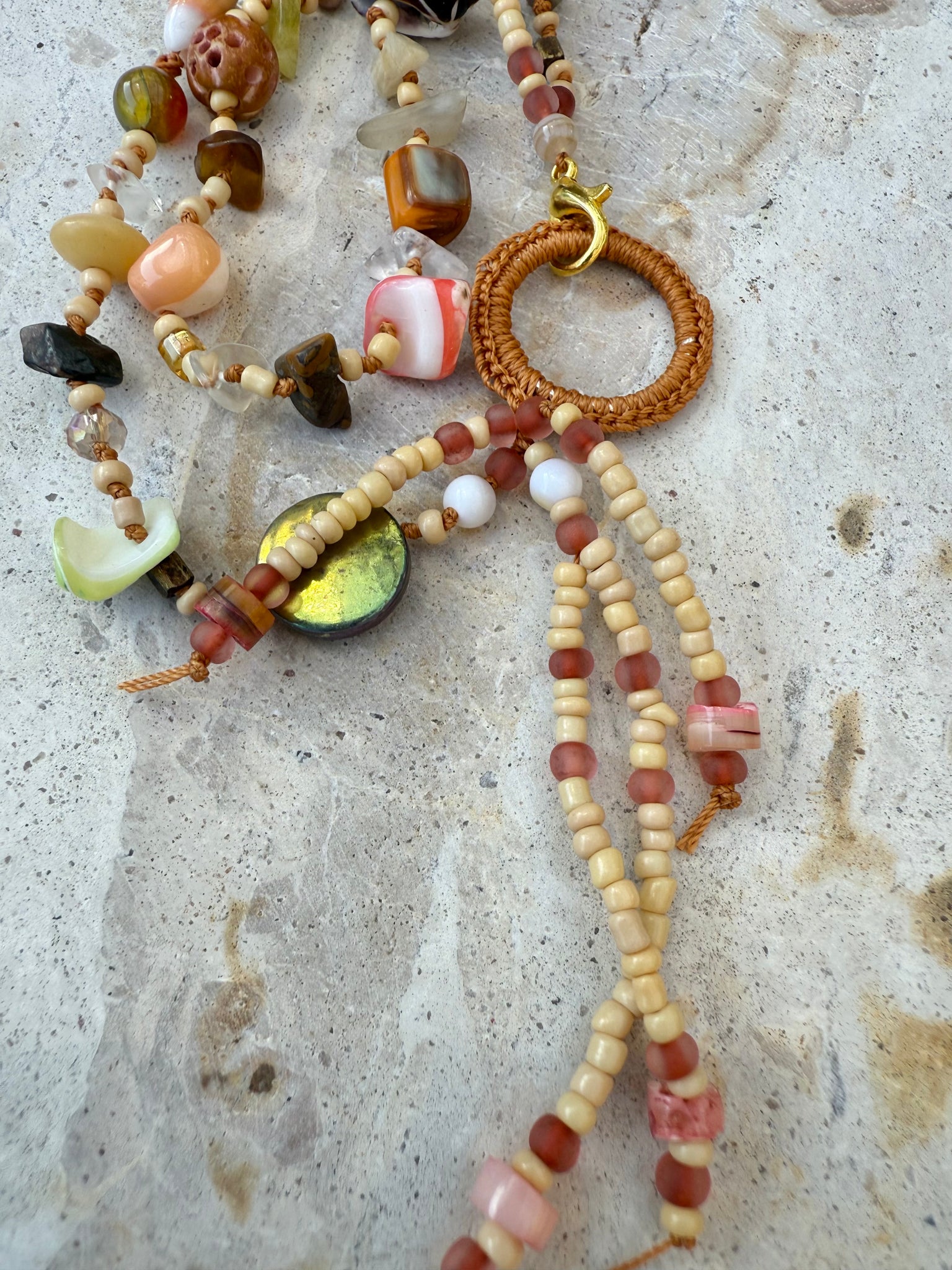 Beach Knotted Shell Island Necklace