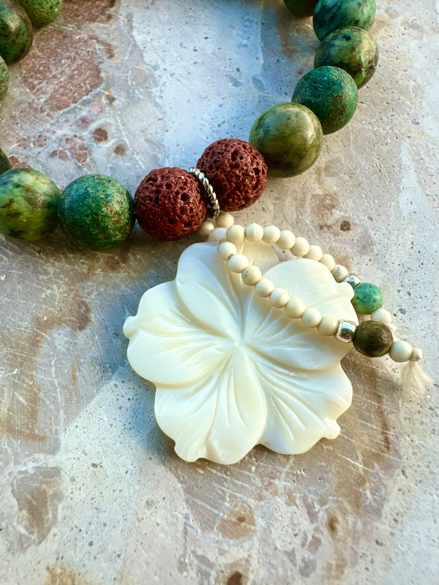 Turquoise Stone Shell Bracelet