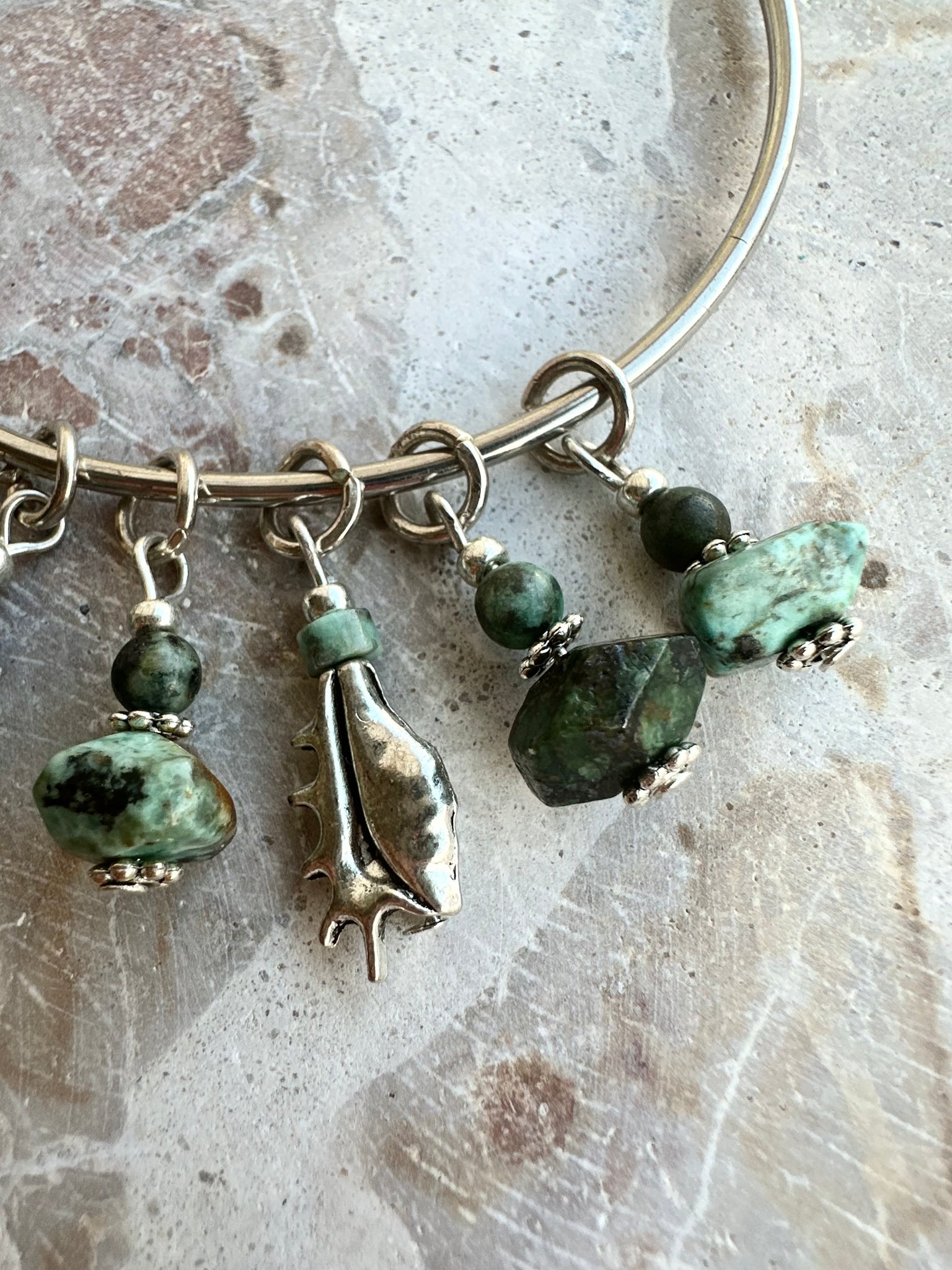 Turquoise Stone Silver Bracelet