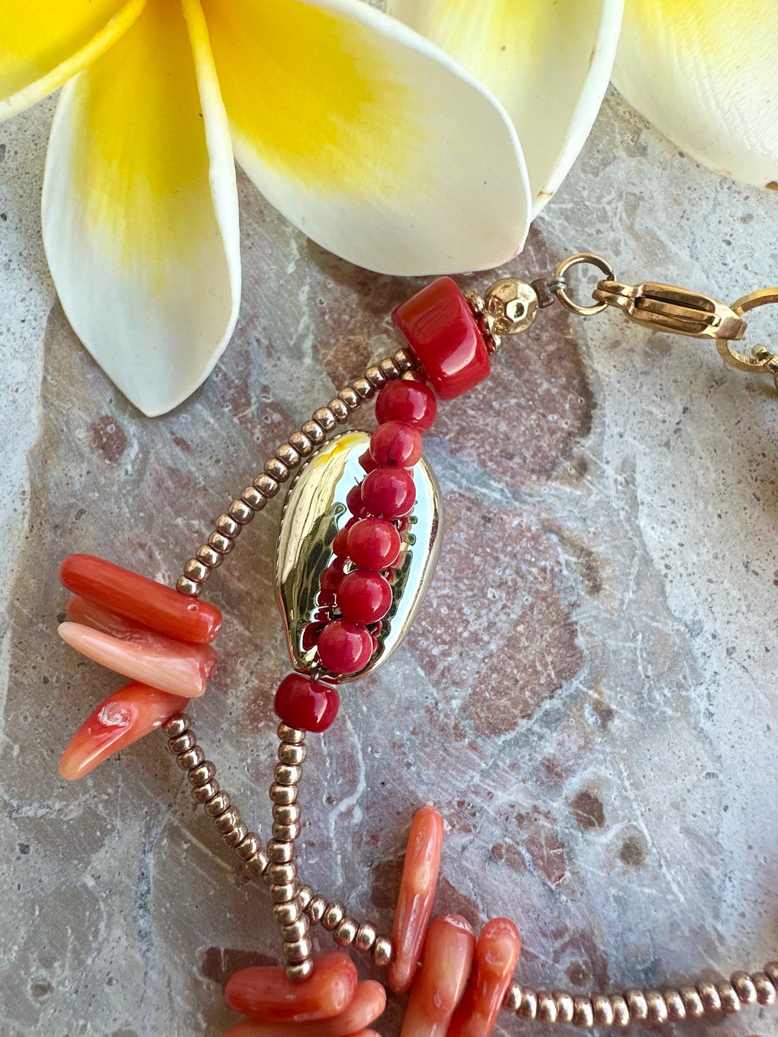 Cowrie Shell Red  Bracelet