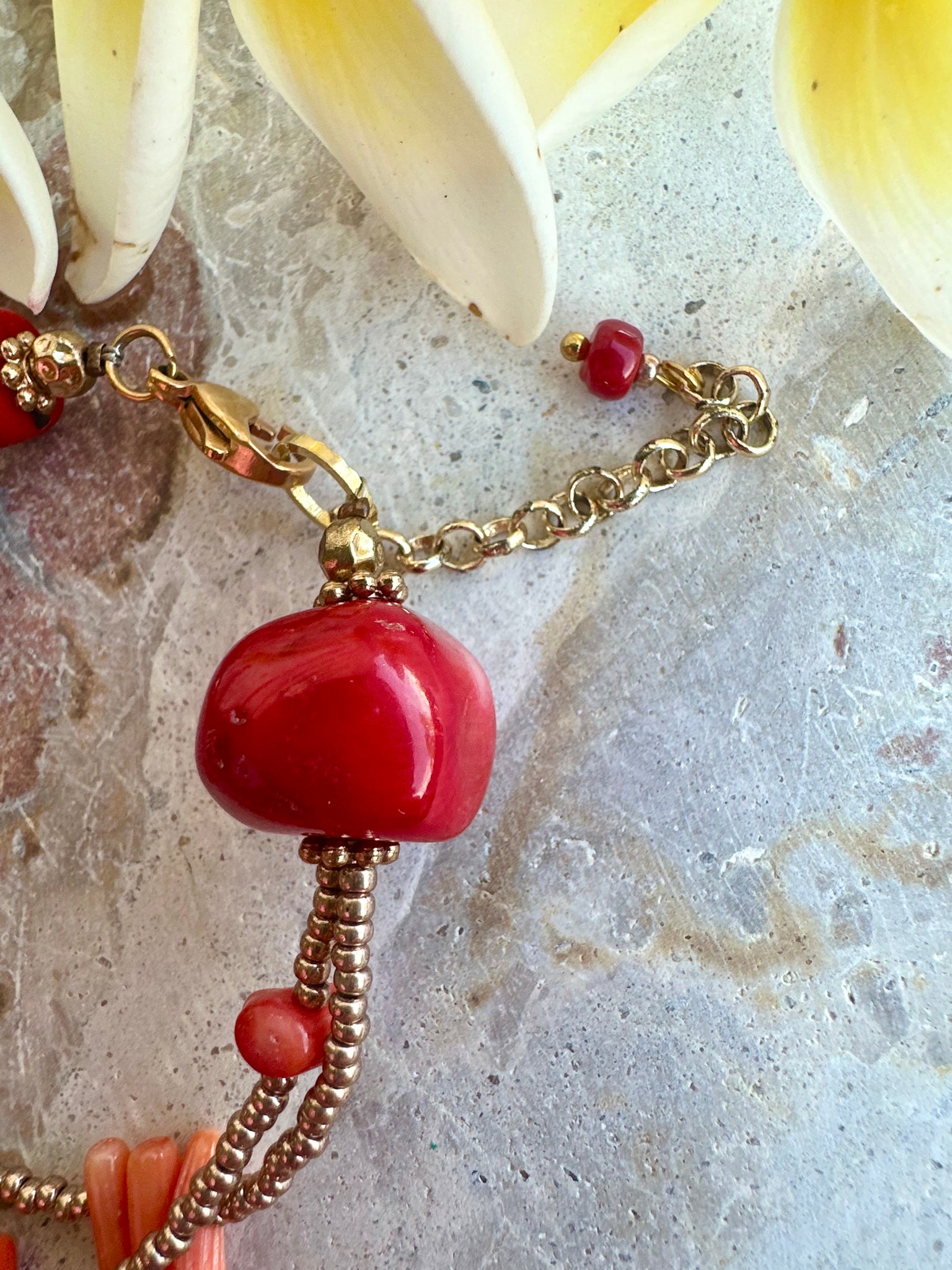 Cowrie Shell Red  Bracelet