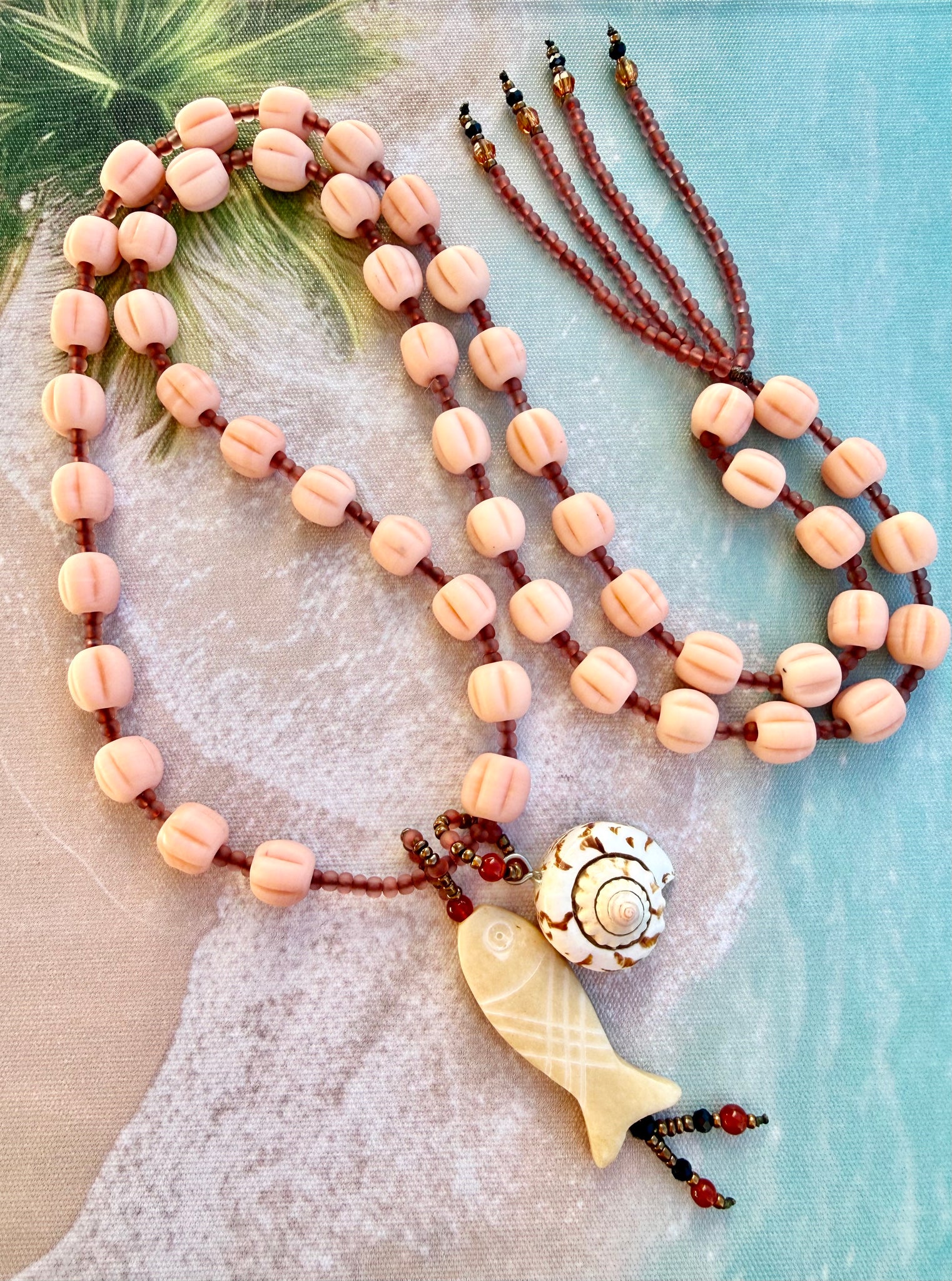 Bali Coral Reef Sunset Market Necklace