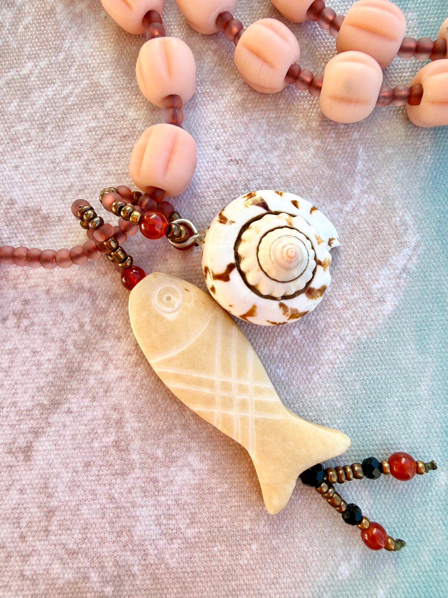Bali Coral Reef Sunset Market Necklace