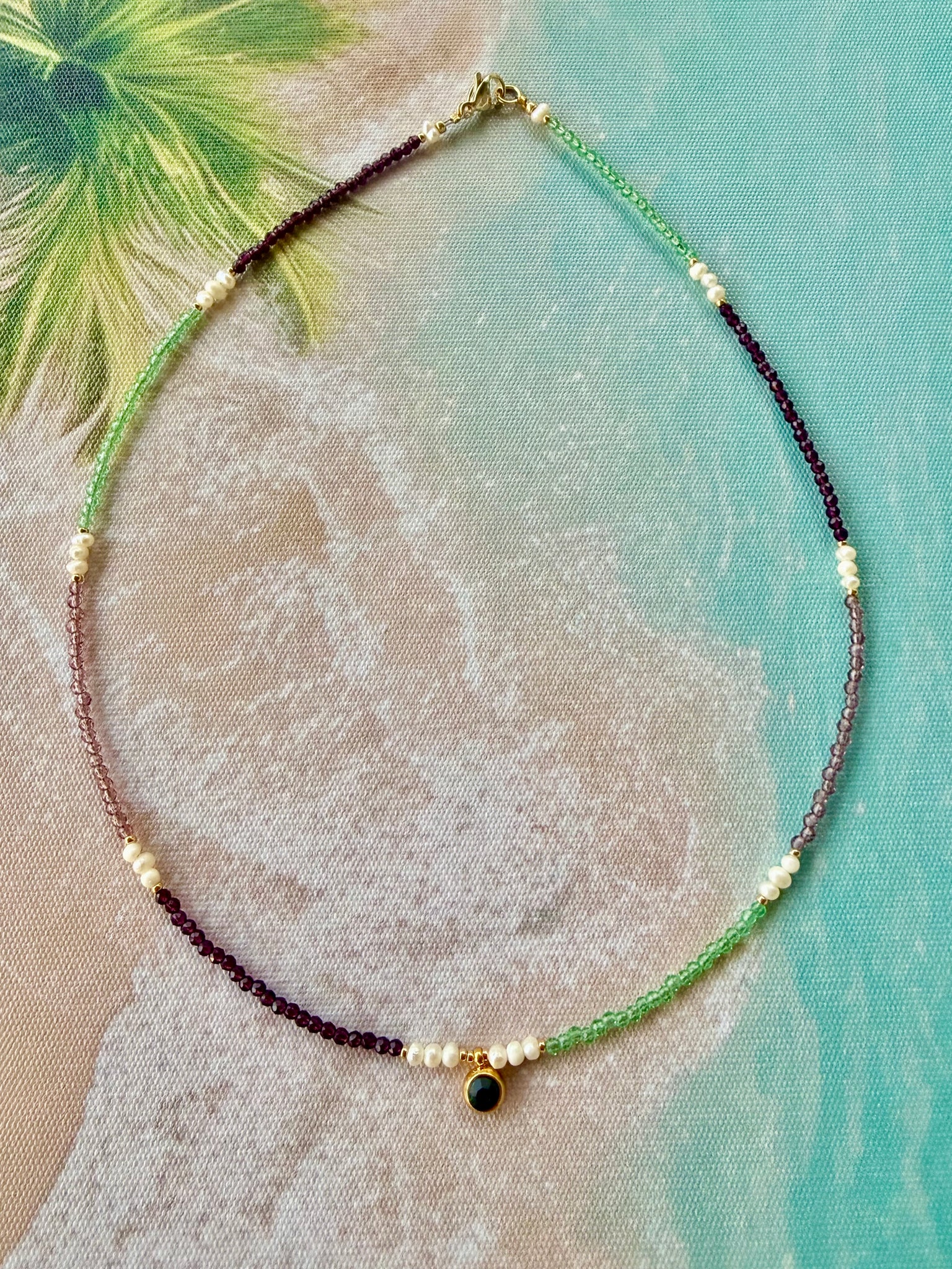 Bohemian Crystal Pearl Necklace