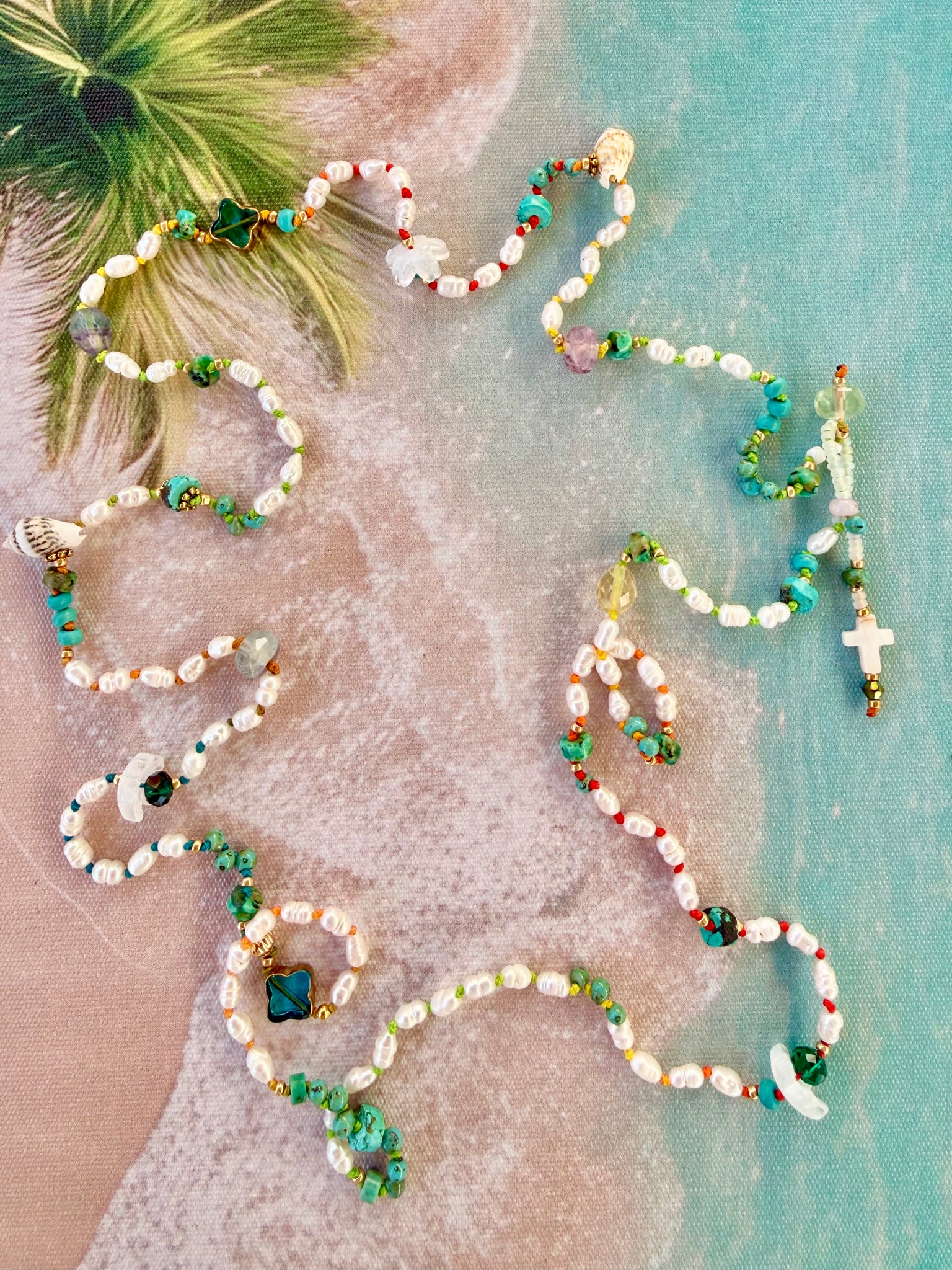 Coastal Island Pearl Wrap Bracelet