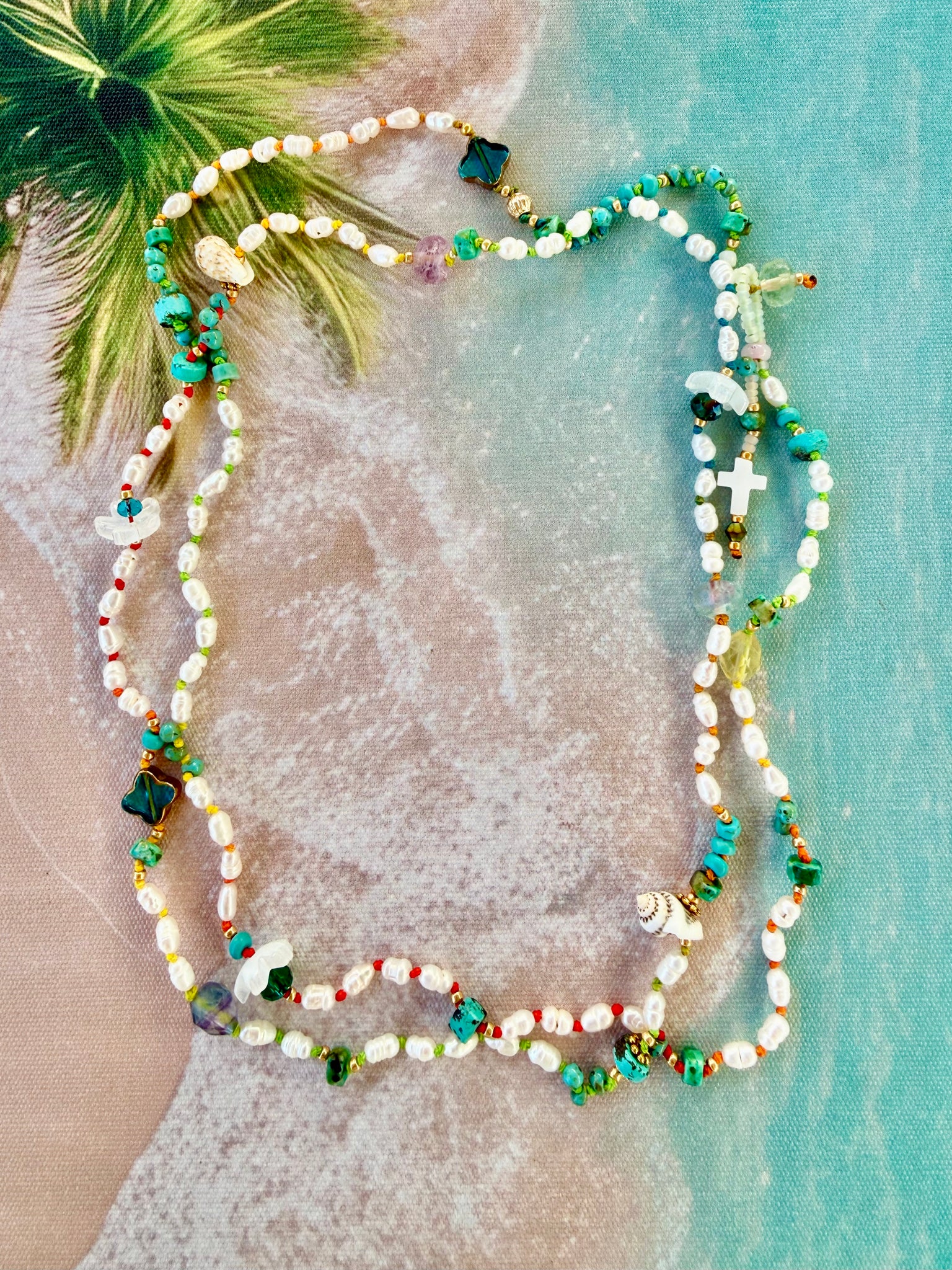 Coastal Island Pearl Wrap Bracelet