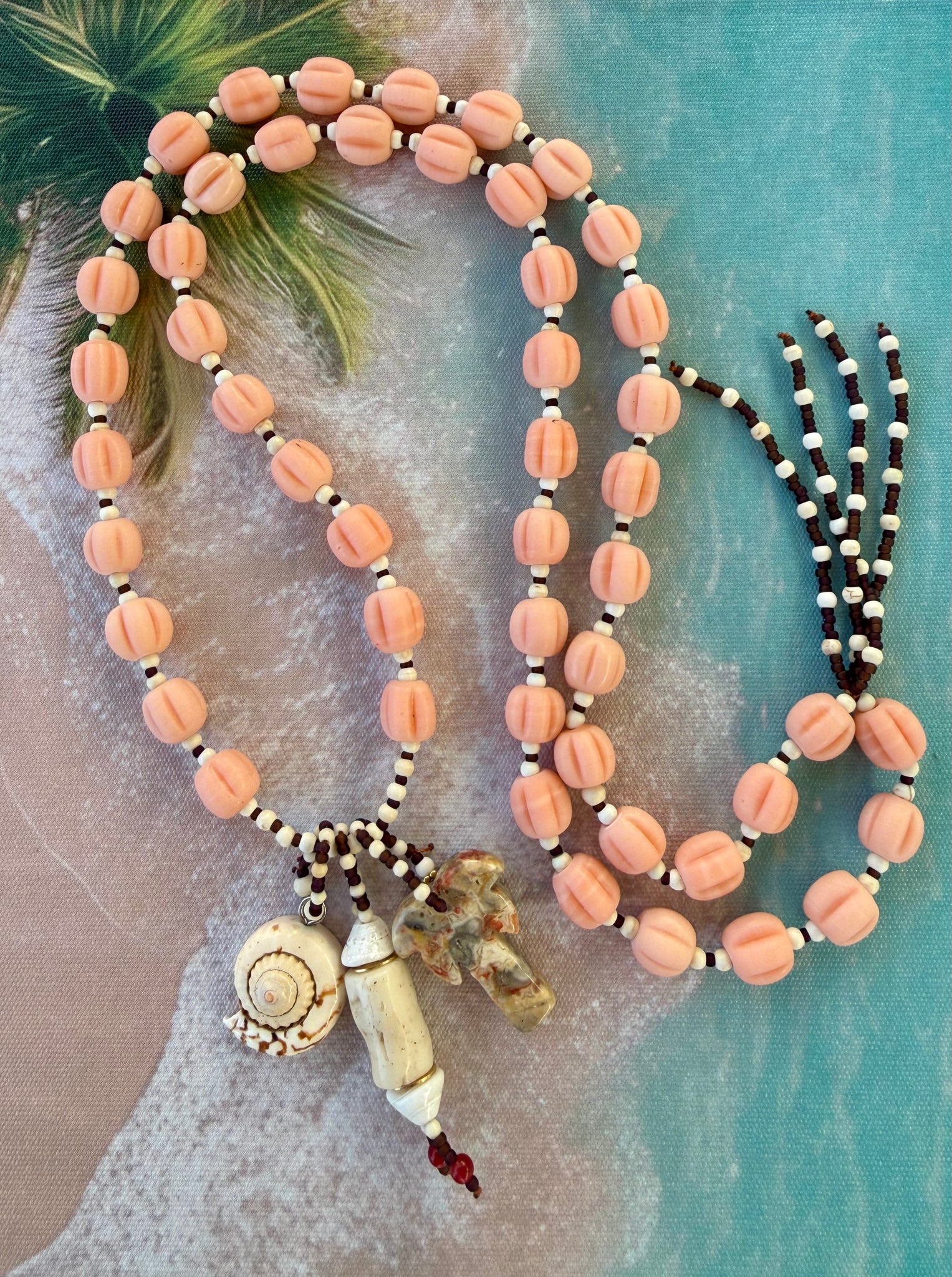 Bali Coral Reef Sunset Shell Necklace