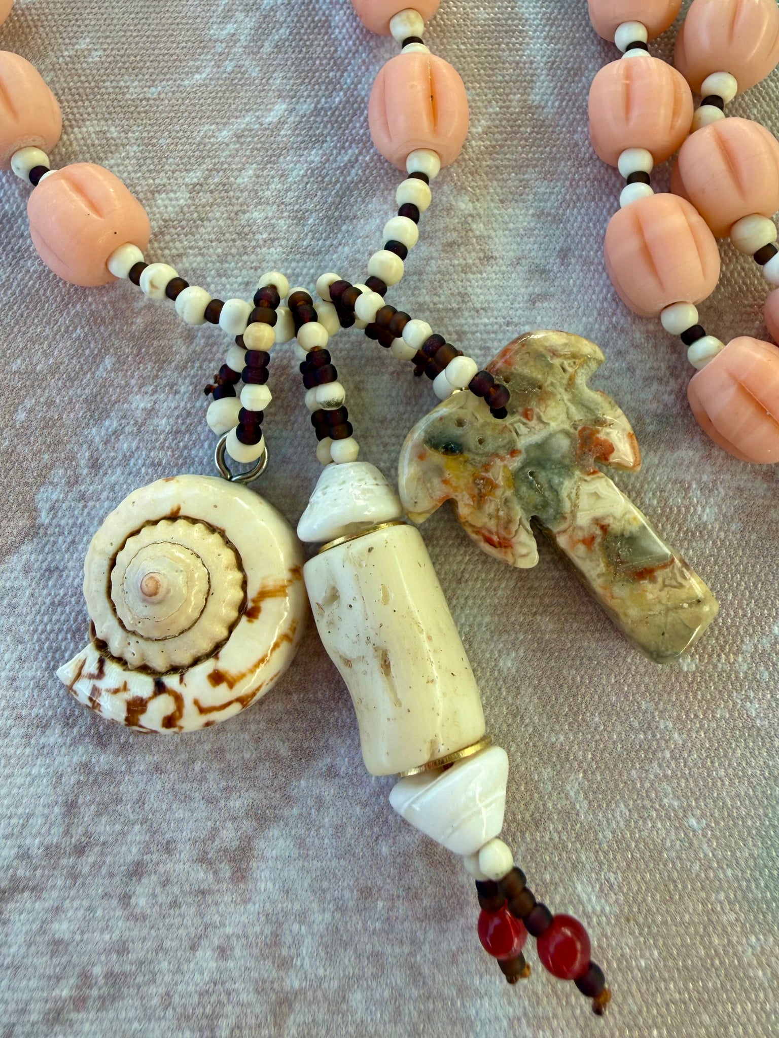 Bali Coral Reef Sunset Shell Necklace