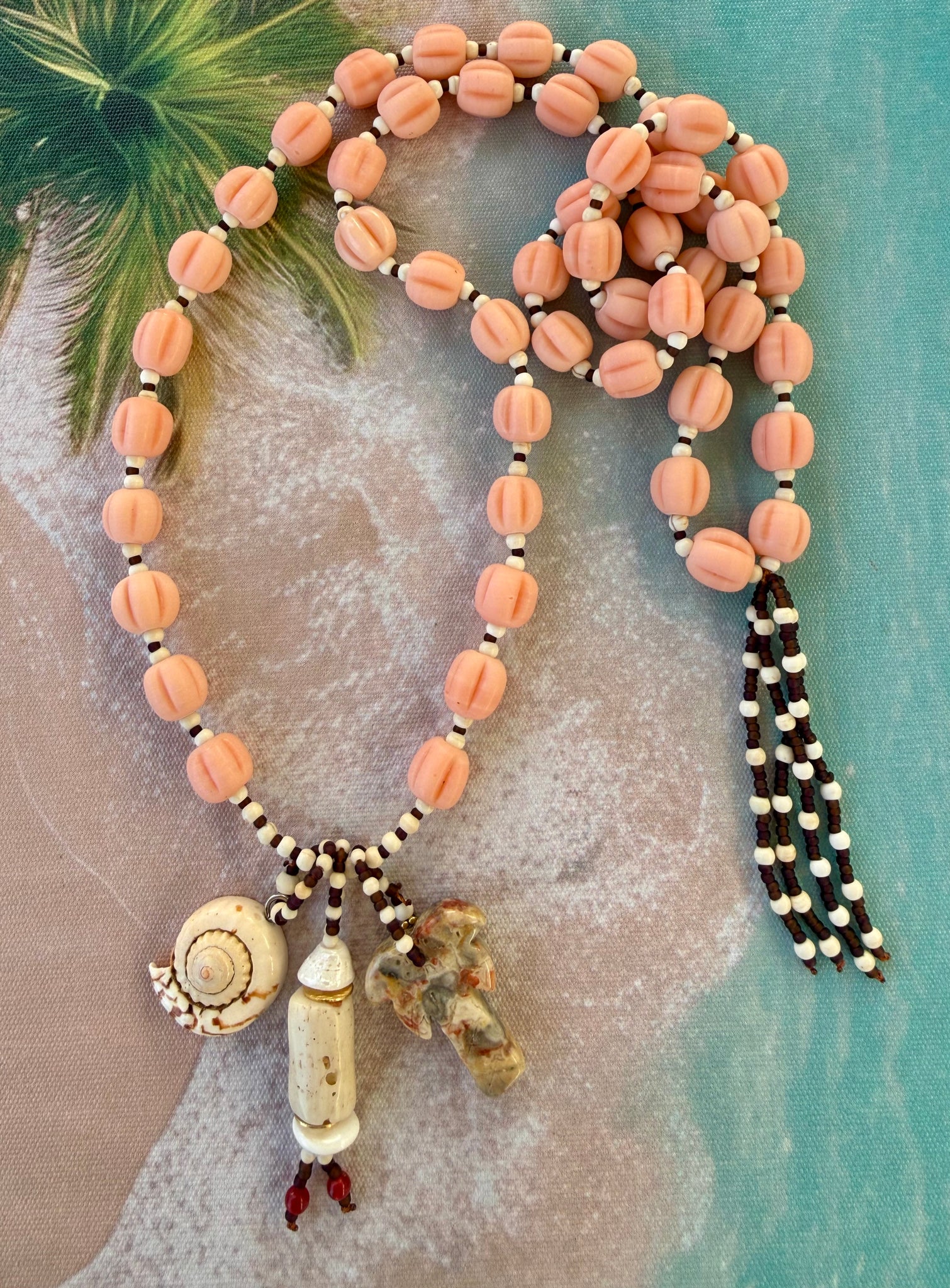 Bali Coral Reef Sunset Shell Necklace