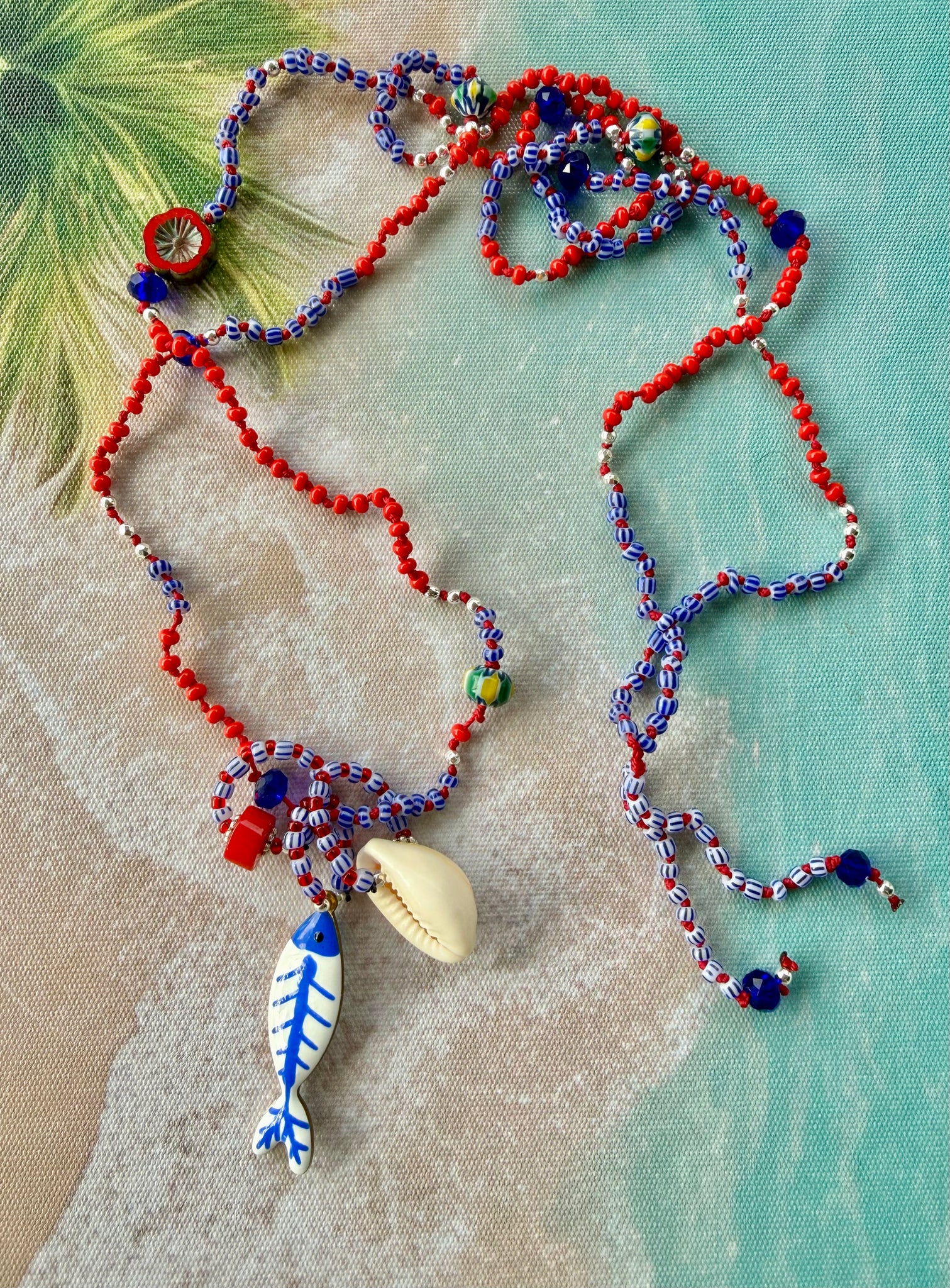 Coastal Fish & Shell Necklace