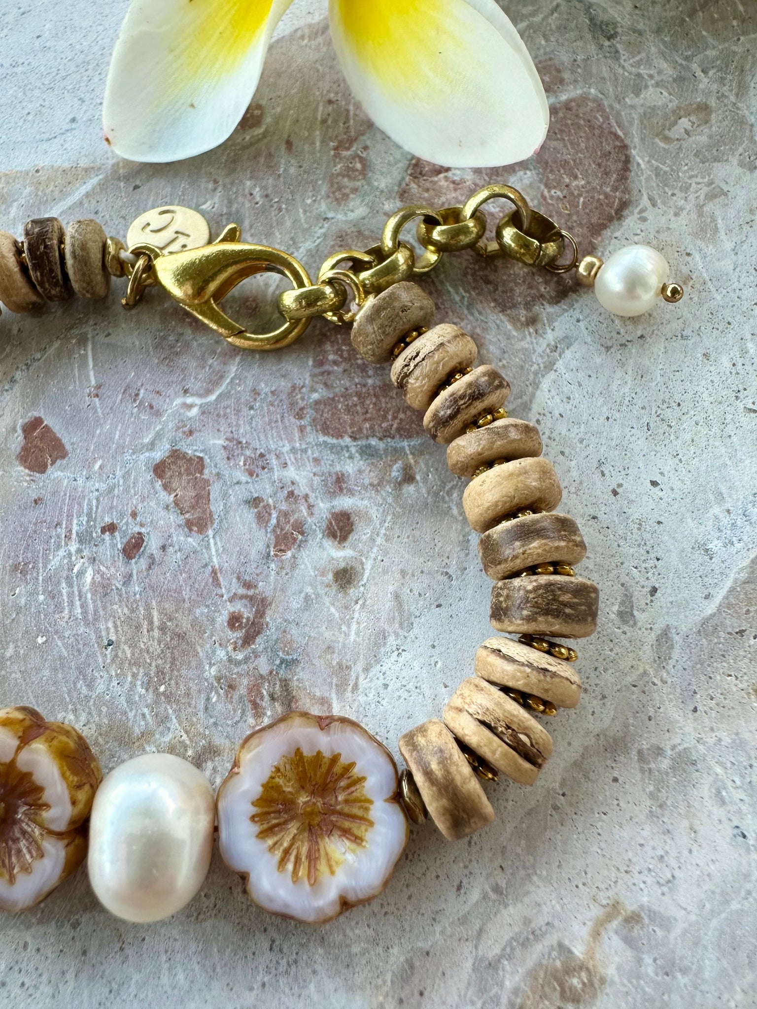 Boho Pearl Beach Shell Bracelet