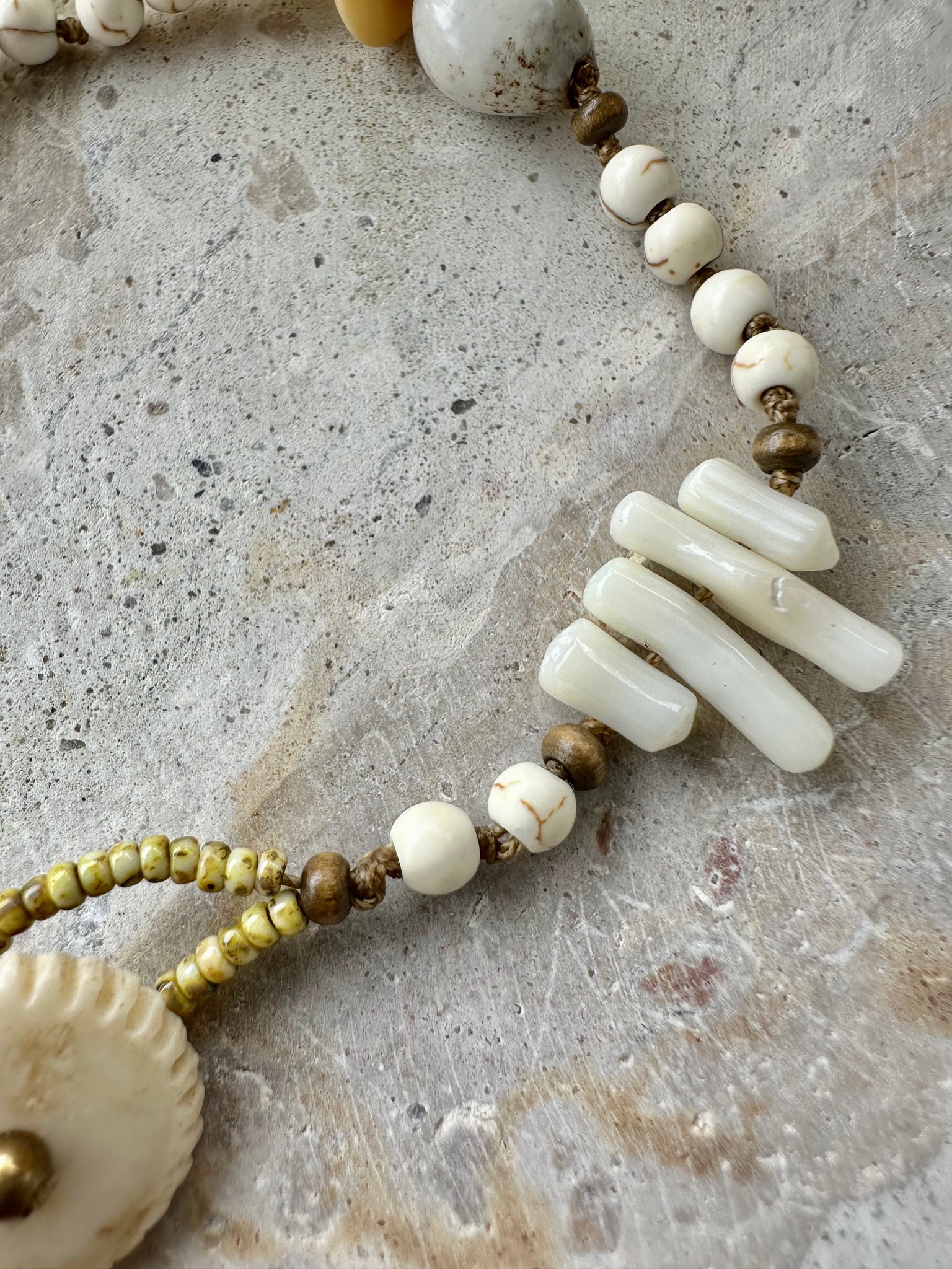 Cowrie Shell White Knotted Boho Bracelet