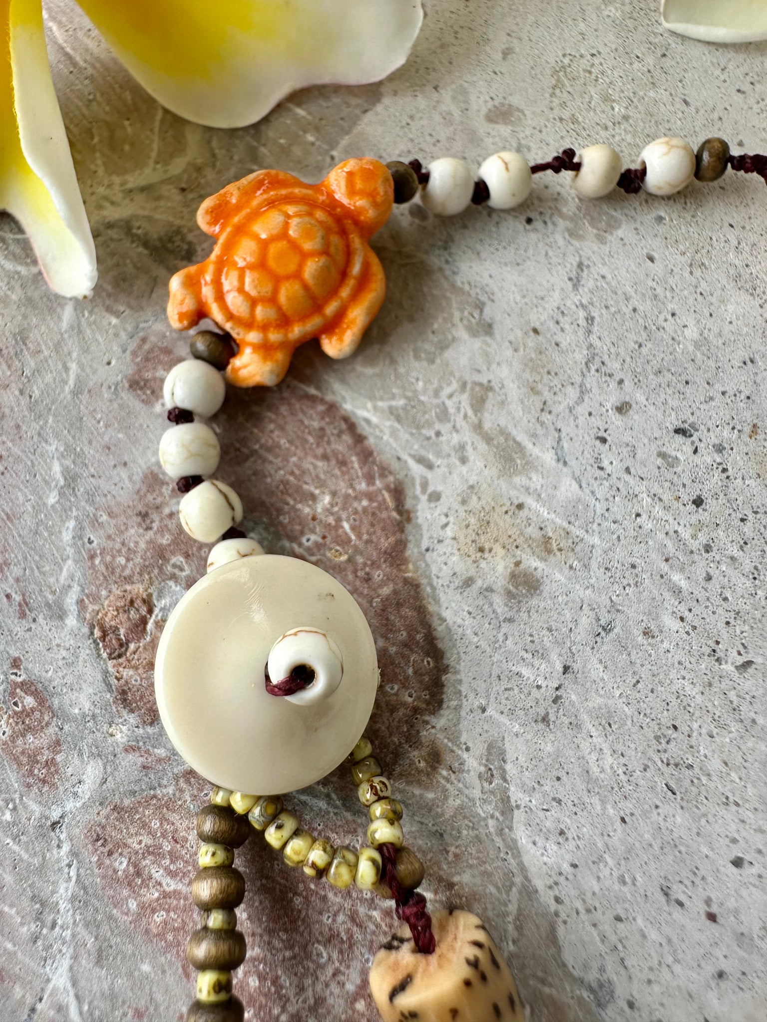 Cowrie Shell Knotted Turtle Bracelet