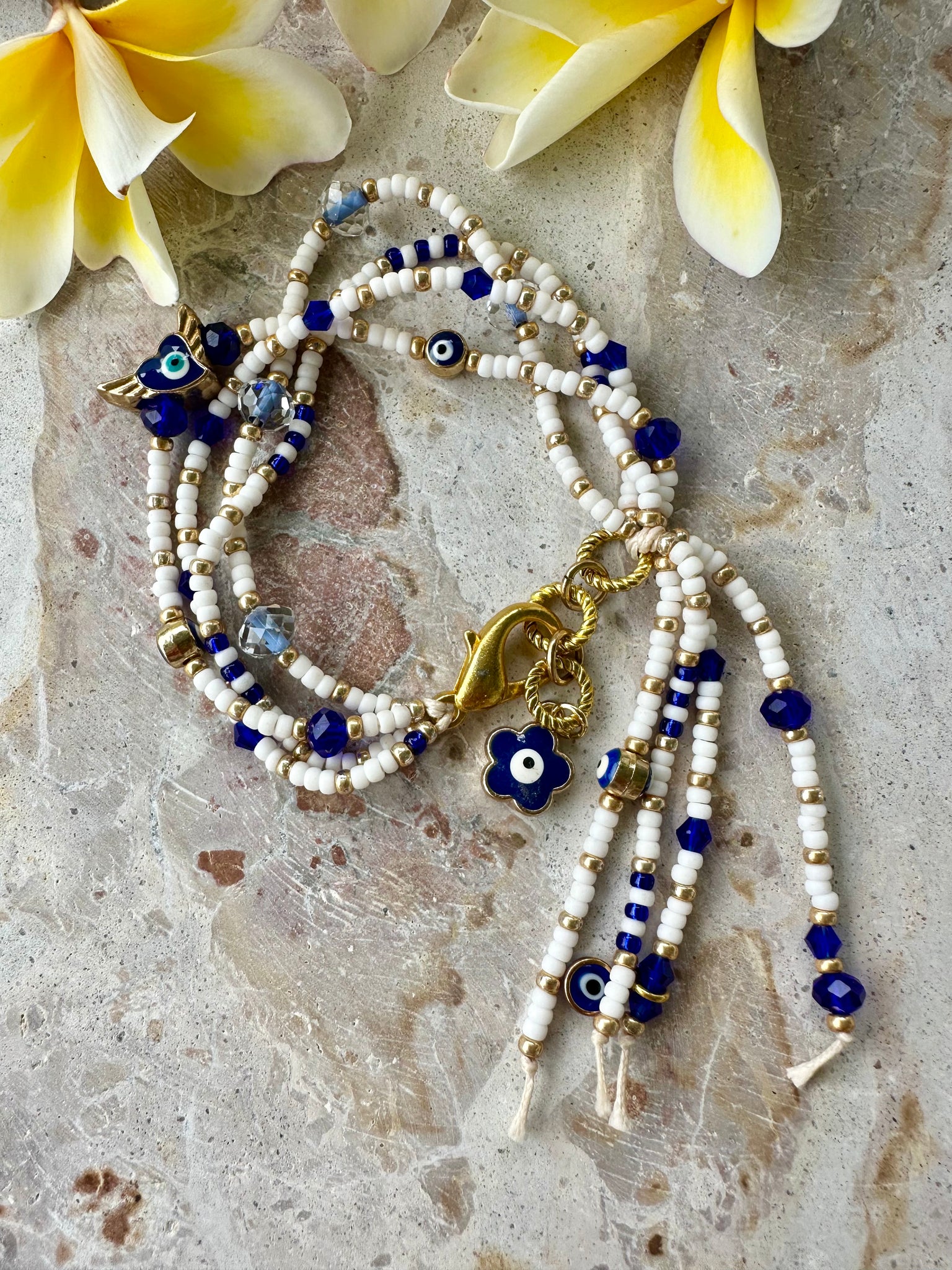 Seed Bead Evil Eye Bracelet