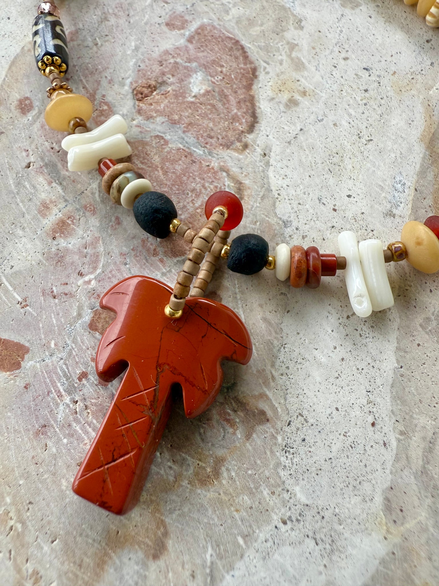 Palm Island Shell Charm Necklace