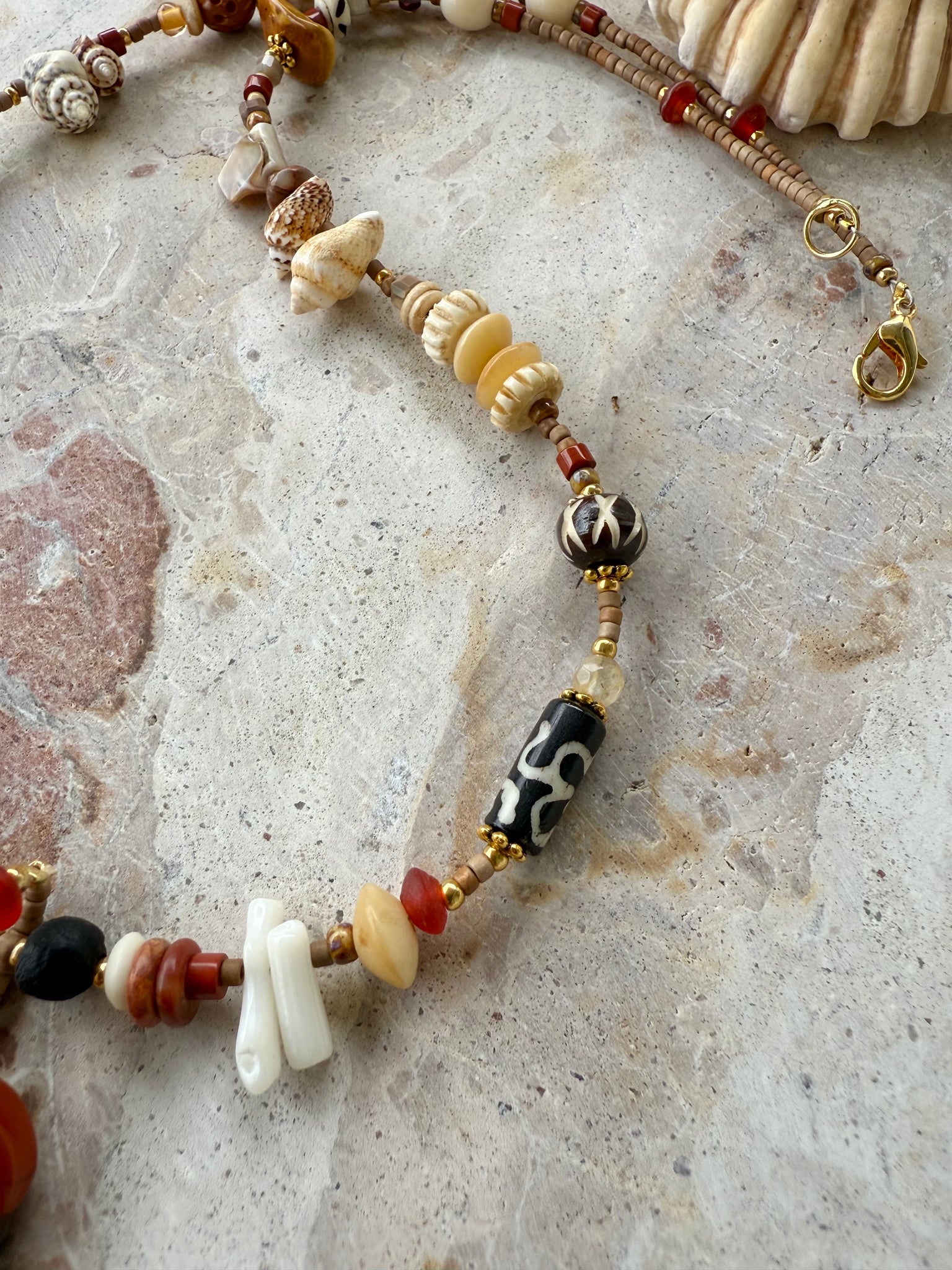 Palm Island Shell Charm Necklace