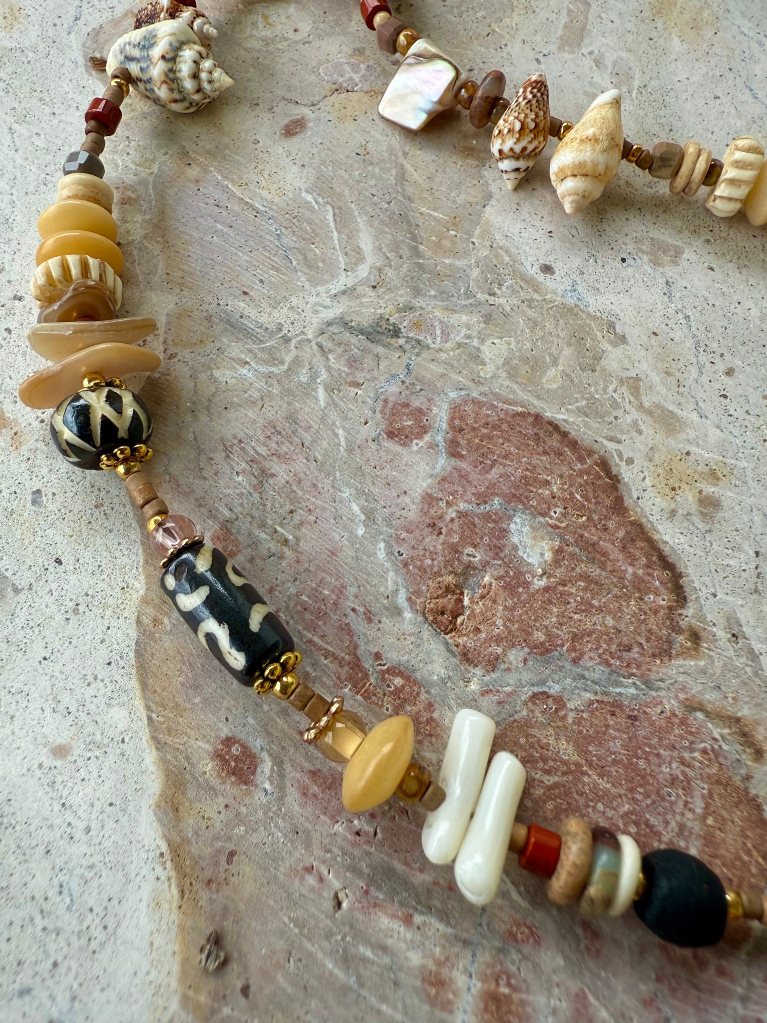 Palm Island Shell Charm Necklace