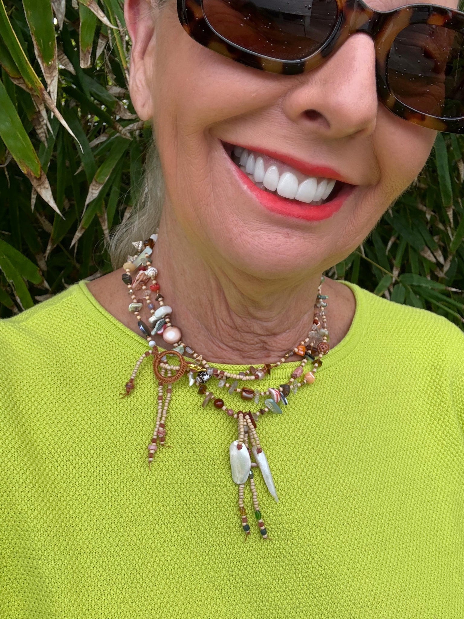 Beach Knotted Shell Island Necklace