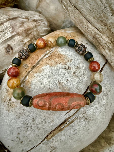 Mens Surf Tibetan Three Eye Bracelet