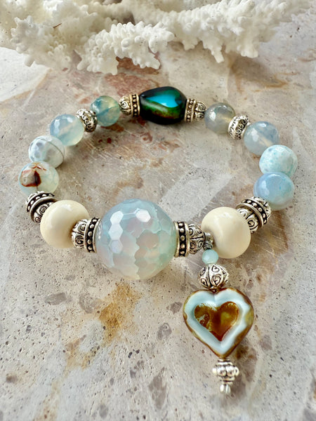 Coastal Blue Water Stone Bracelet