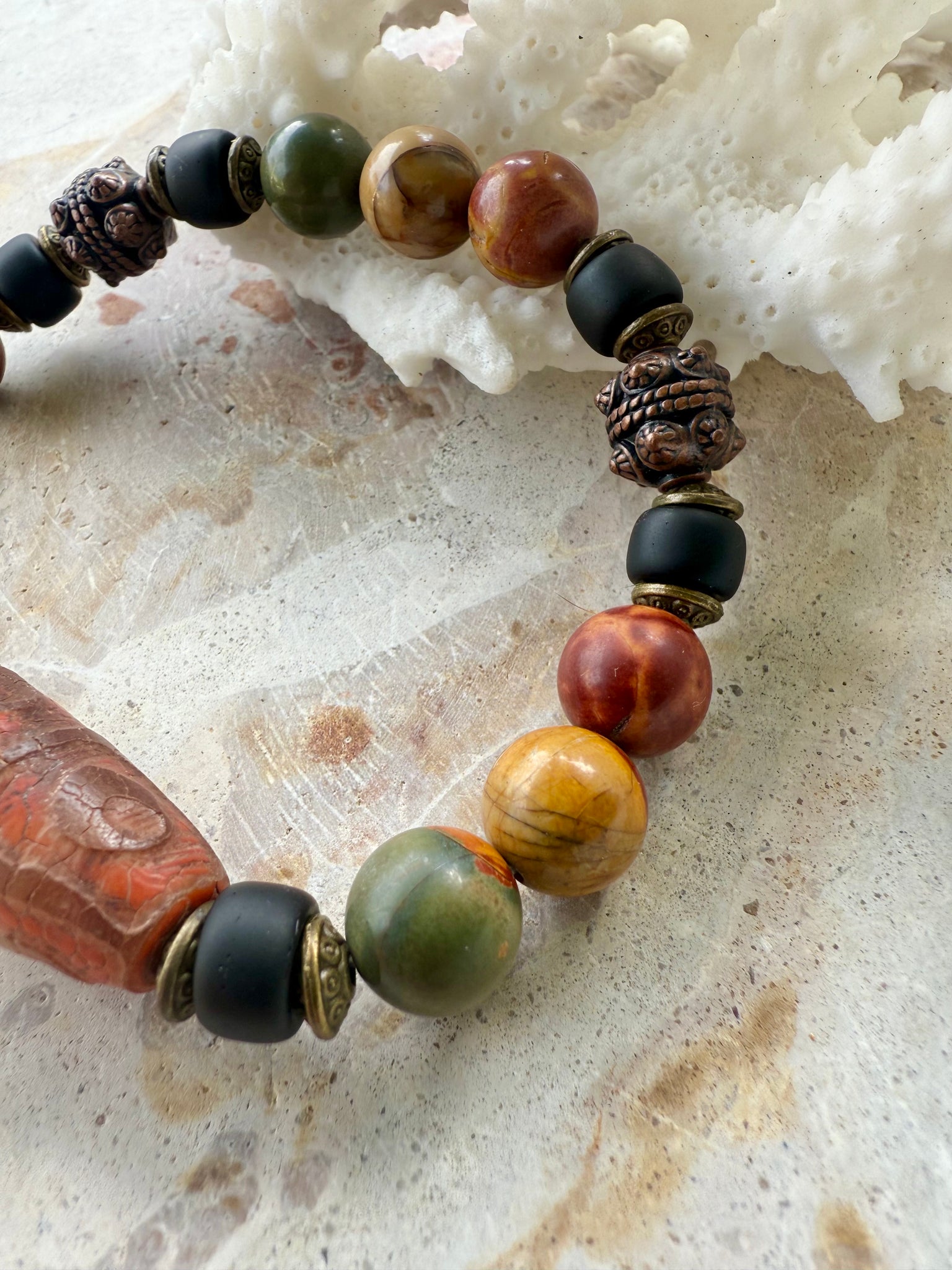 Mens Surf Tibetan Three Eye Bracelet