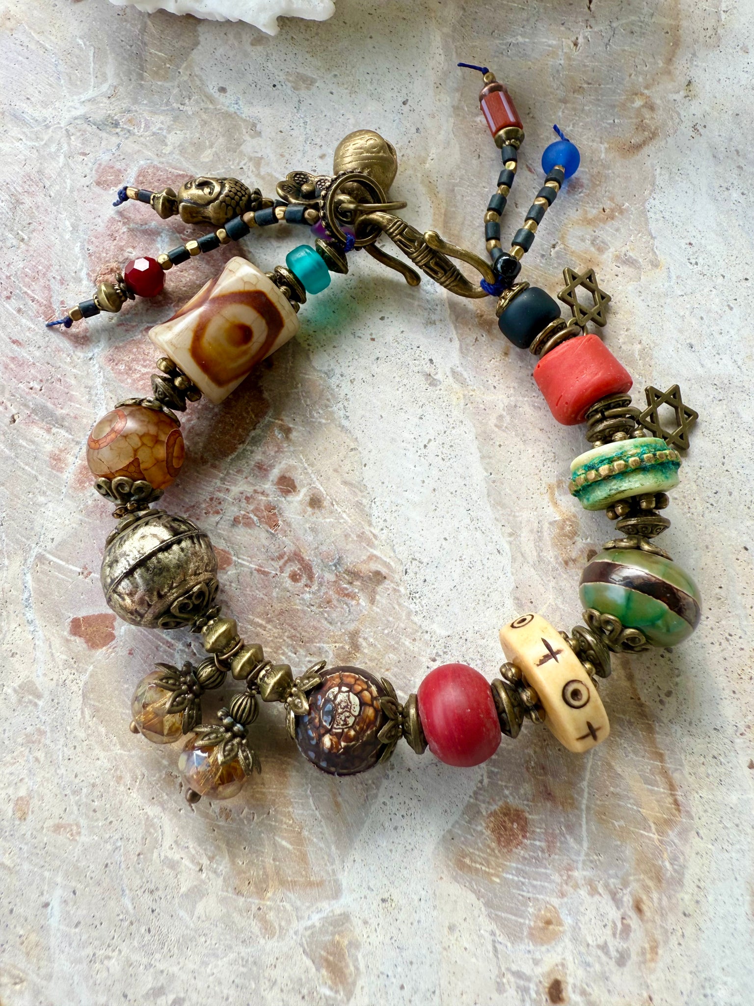 Vintage Tibetan Stone Bracelet