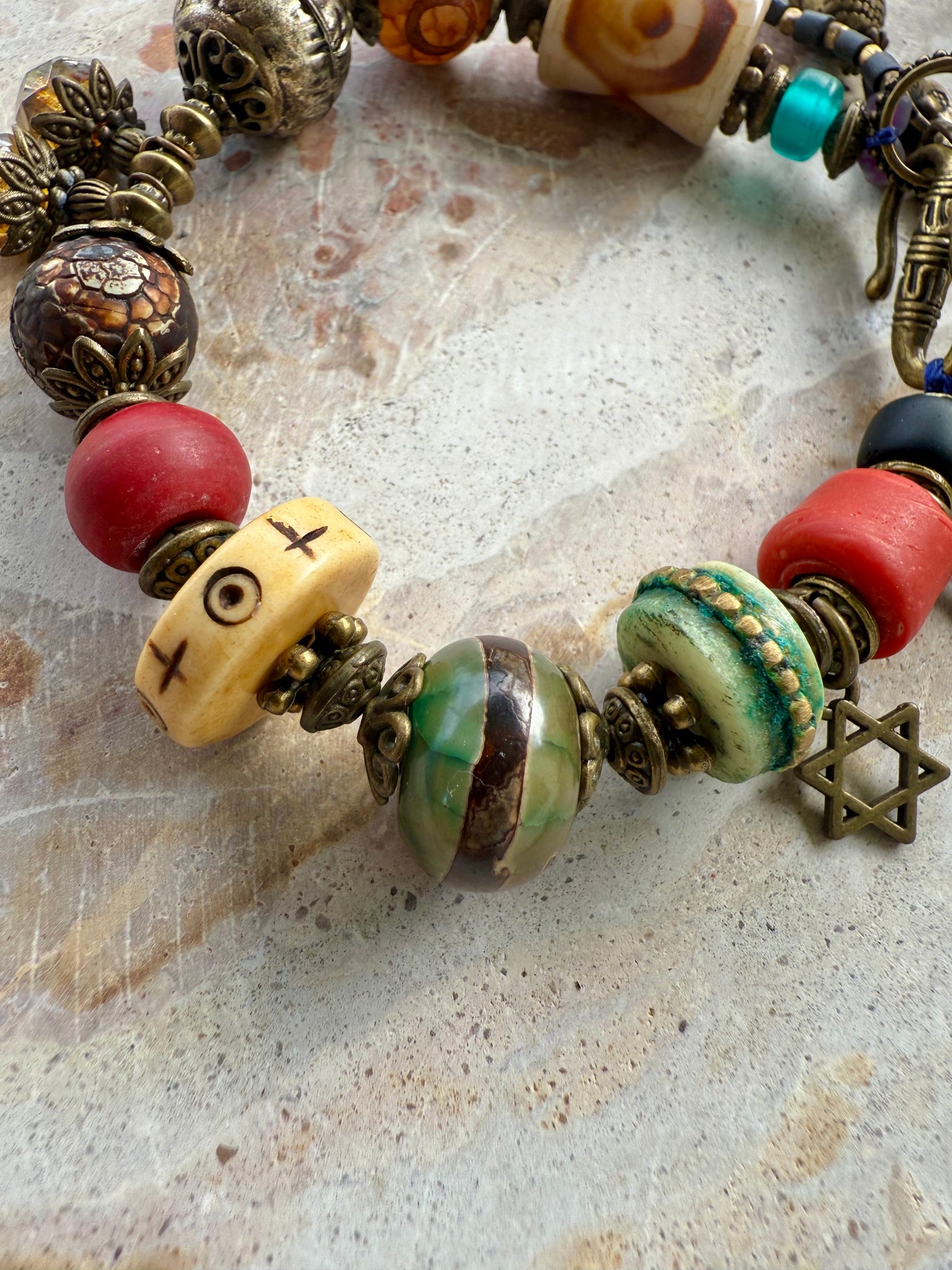 Vintage Tibetan Stone Bracelet