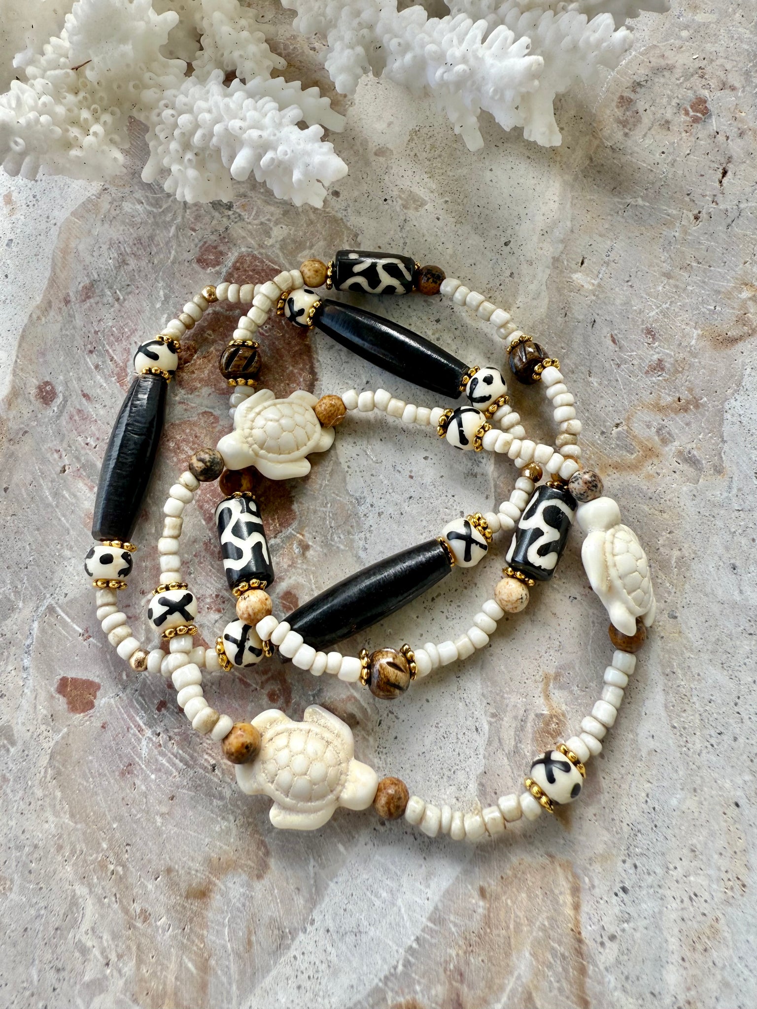 Beachie African Tribal Seed Bead Bracelets