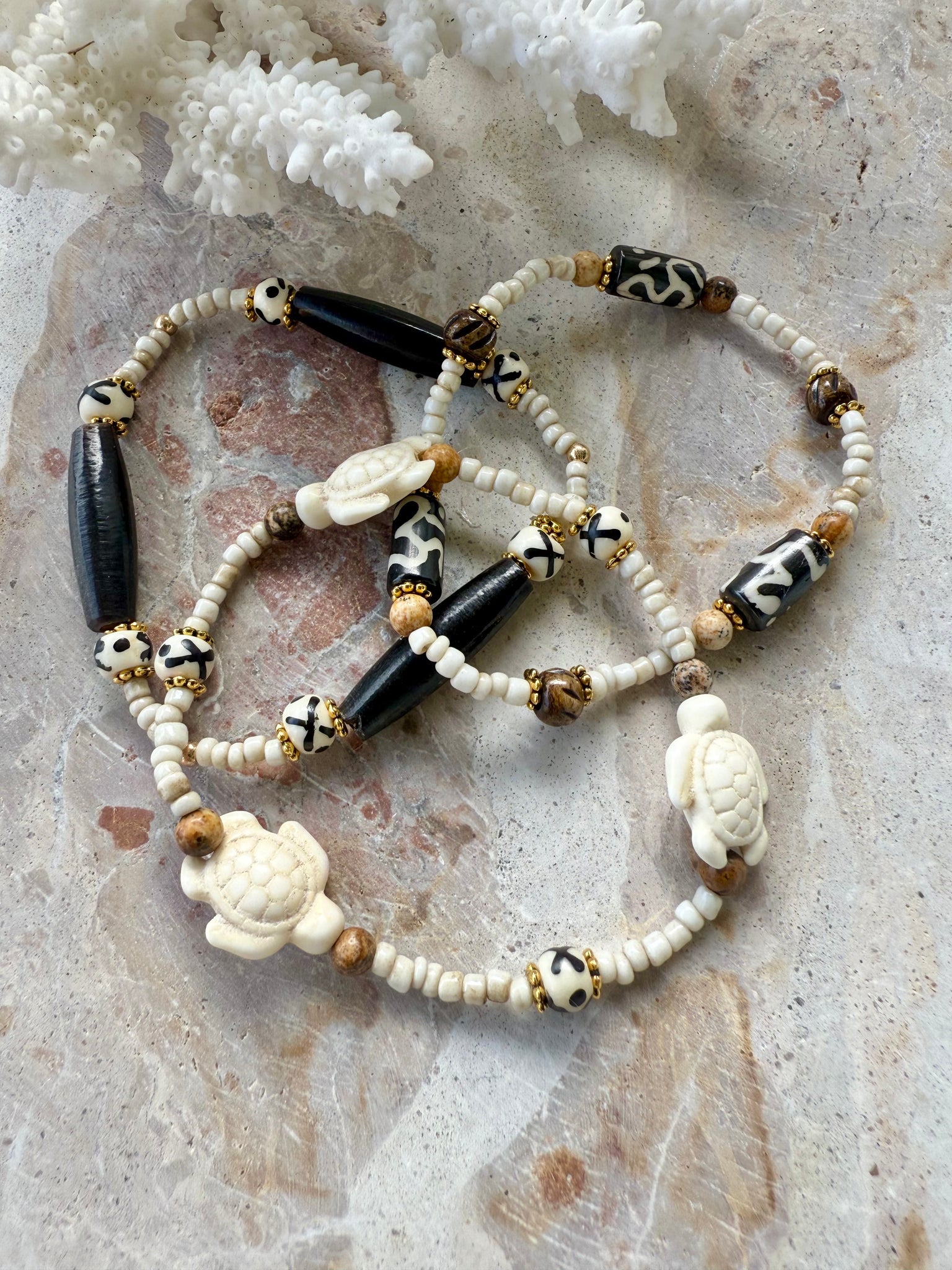 Beachie African Tribal Seed Bead Bracelets