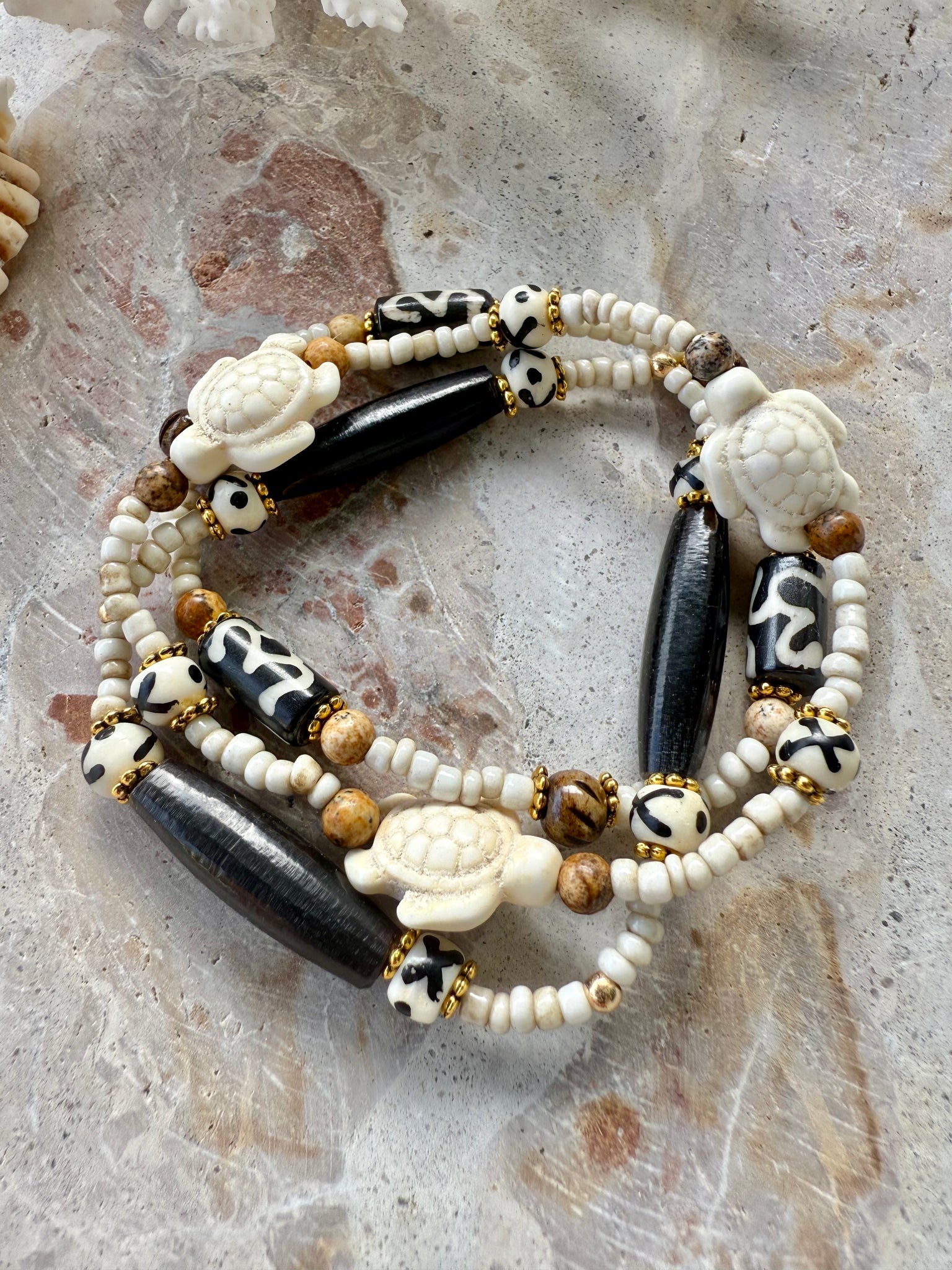 Beachie African Tribal Seed Bead Bracelets