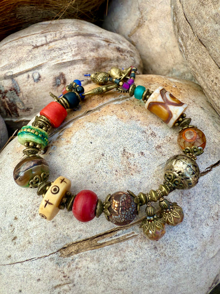 Vintage Tibetan Stone Bracelet