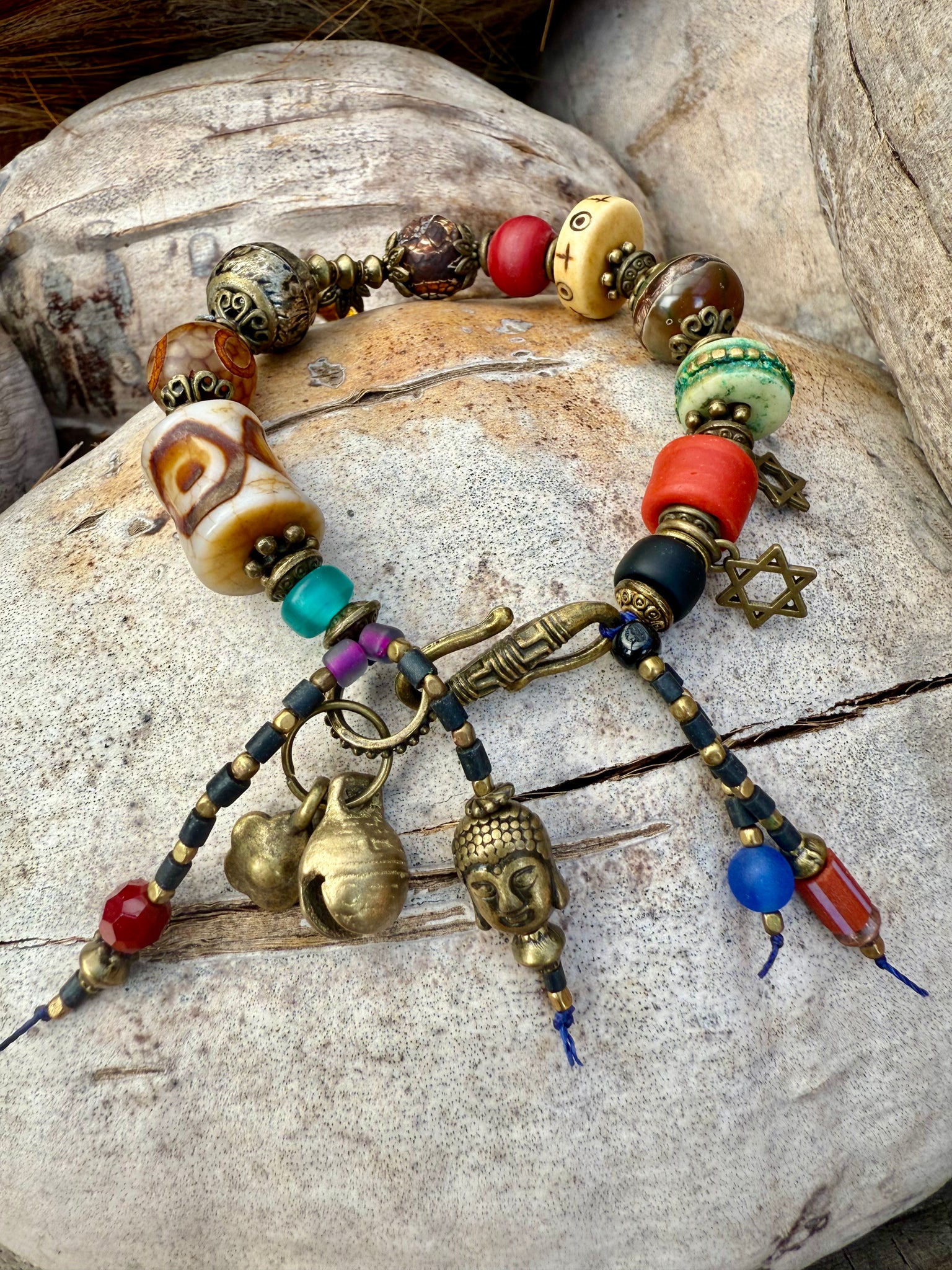 Vintage Tibetan Stone Bracelet